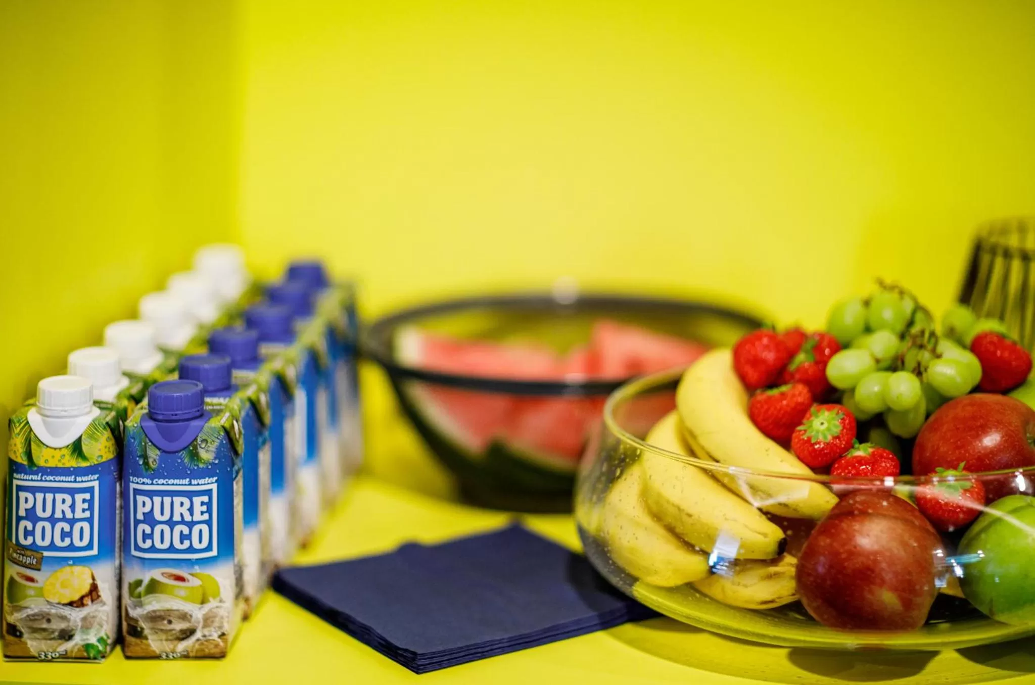 Food and drinks in Rooftop Planet Prague Hotel