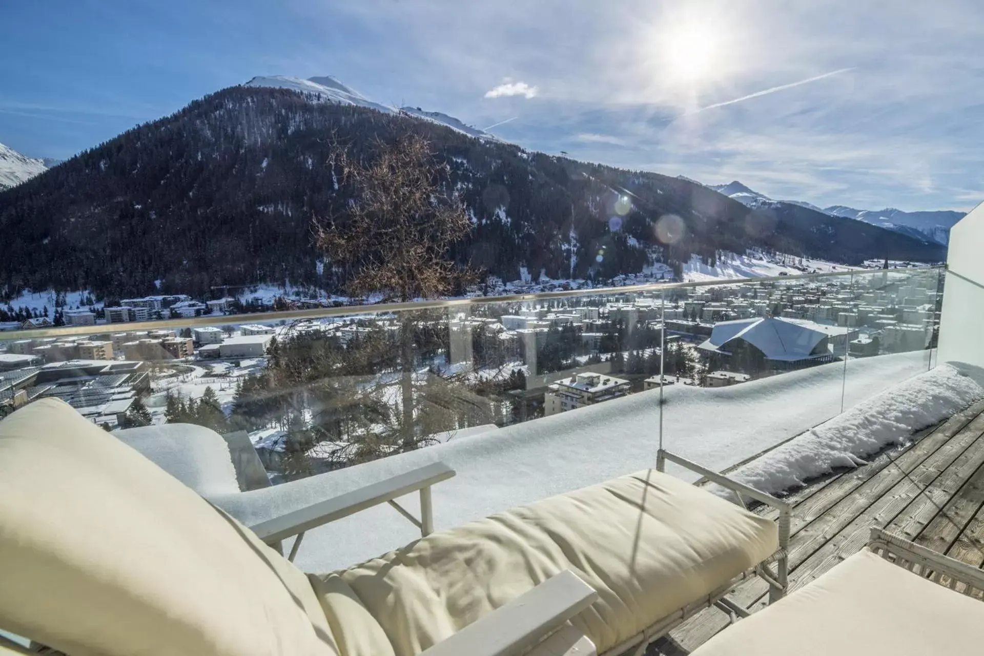 View (from property/room), Winter in Waldhotel & SPA Davos - for body & soul