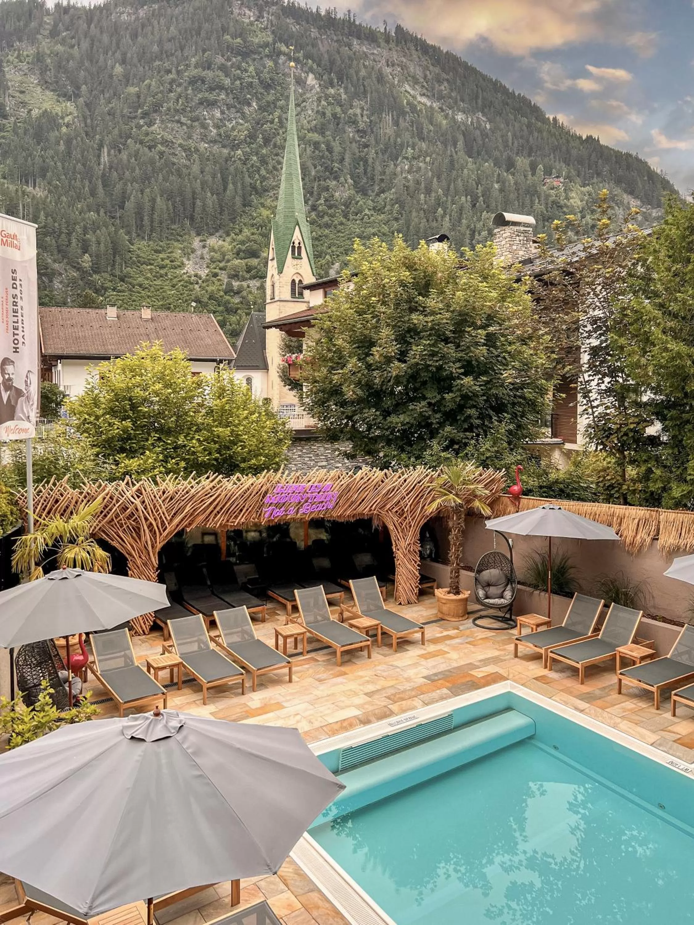 Pool view in Alpine Hideaway ZILLERTALERHOF - 4 Sterne Superior