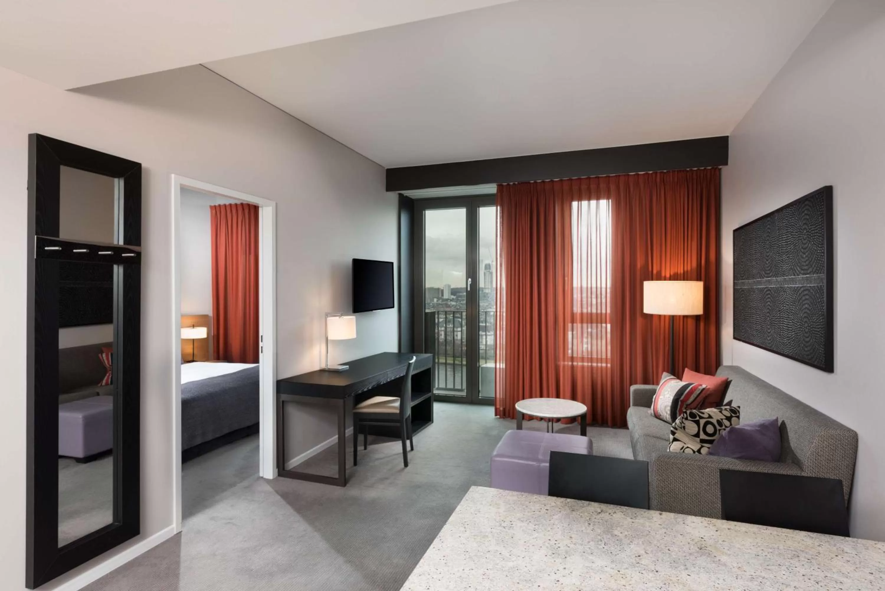 Bedroom, Bed in Adina Apartment Hotel Frankfurt Neue Oper