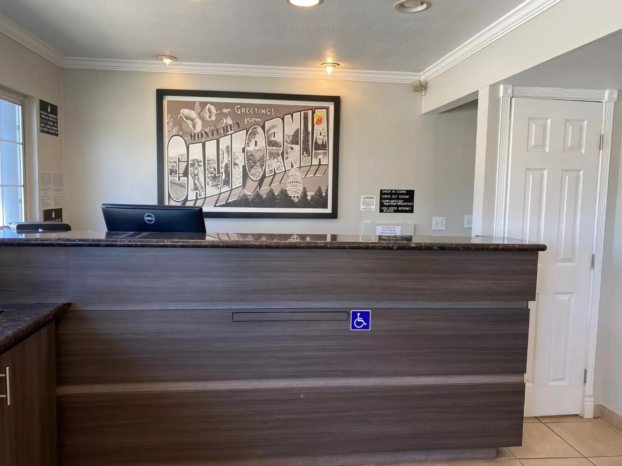 Lobby or reception in Super 8 by Wyndham Monterey Lobby or reception in Super 8 by Wyndham Monterey
