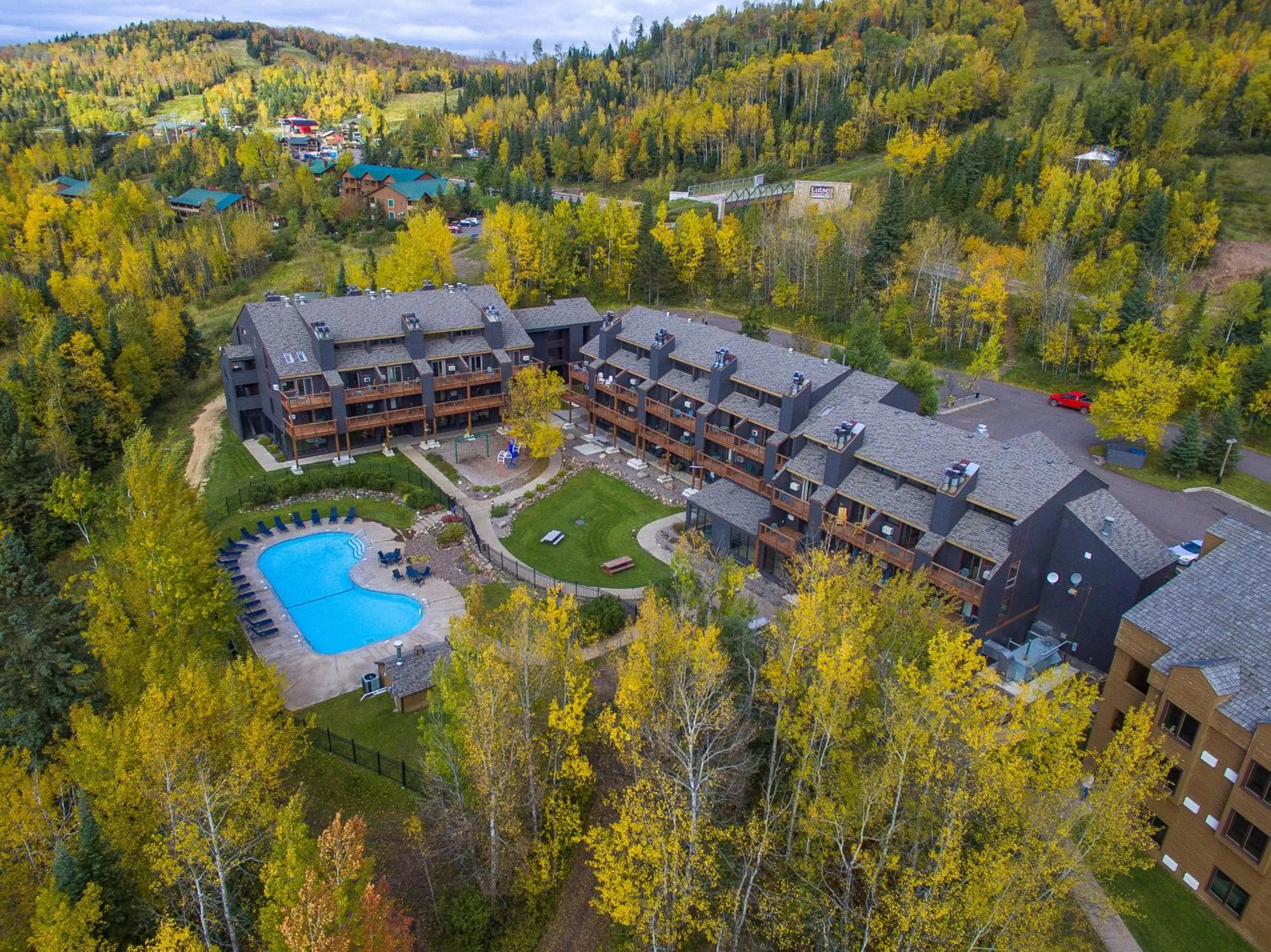 Autumn, Bird's-eye View in Caribou Highlands Lodge