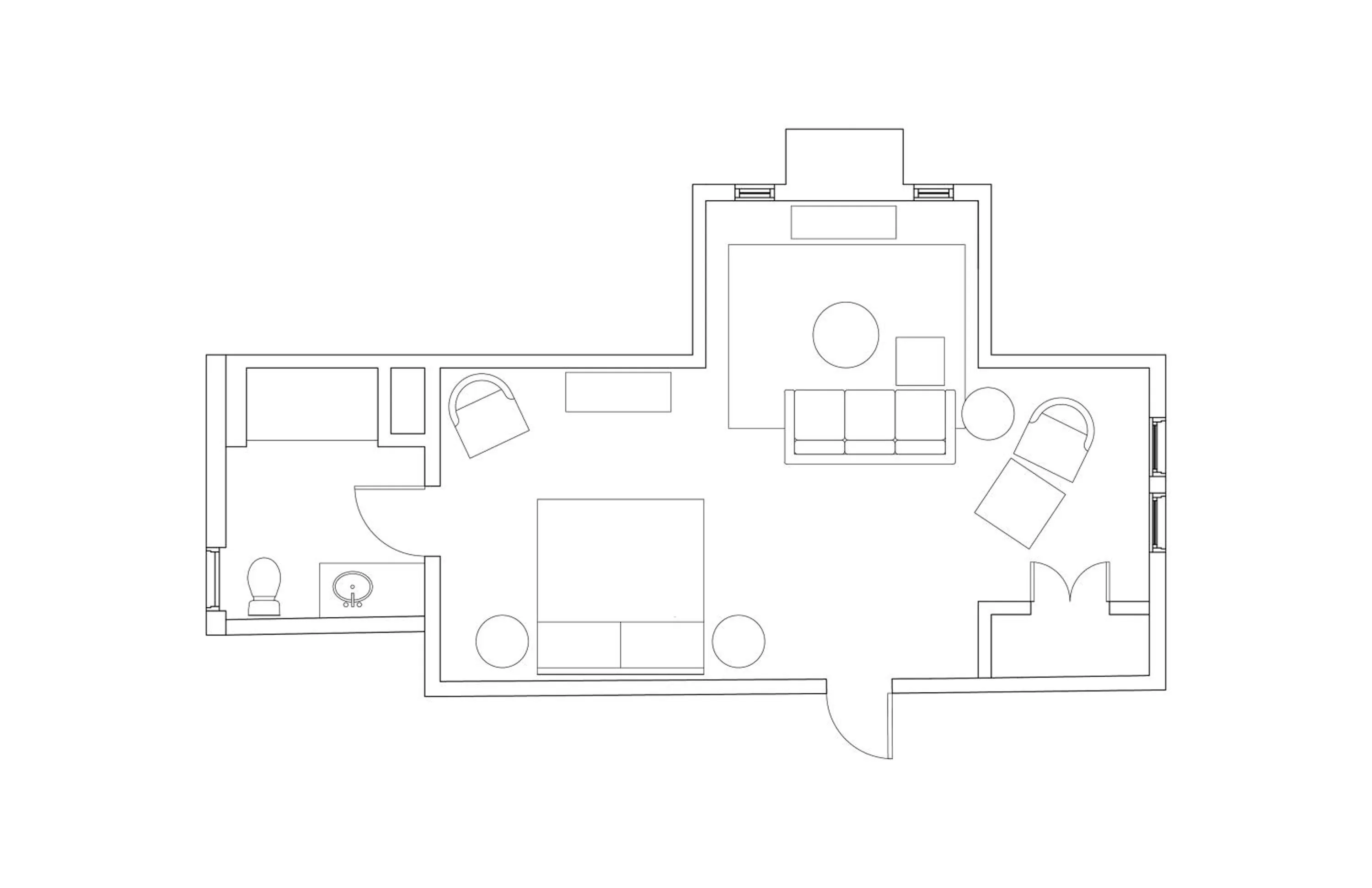 Floor plan in Blind Tiger Asheville