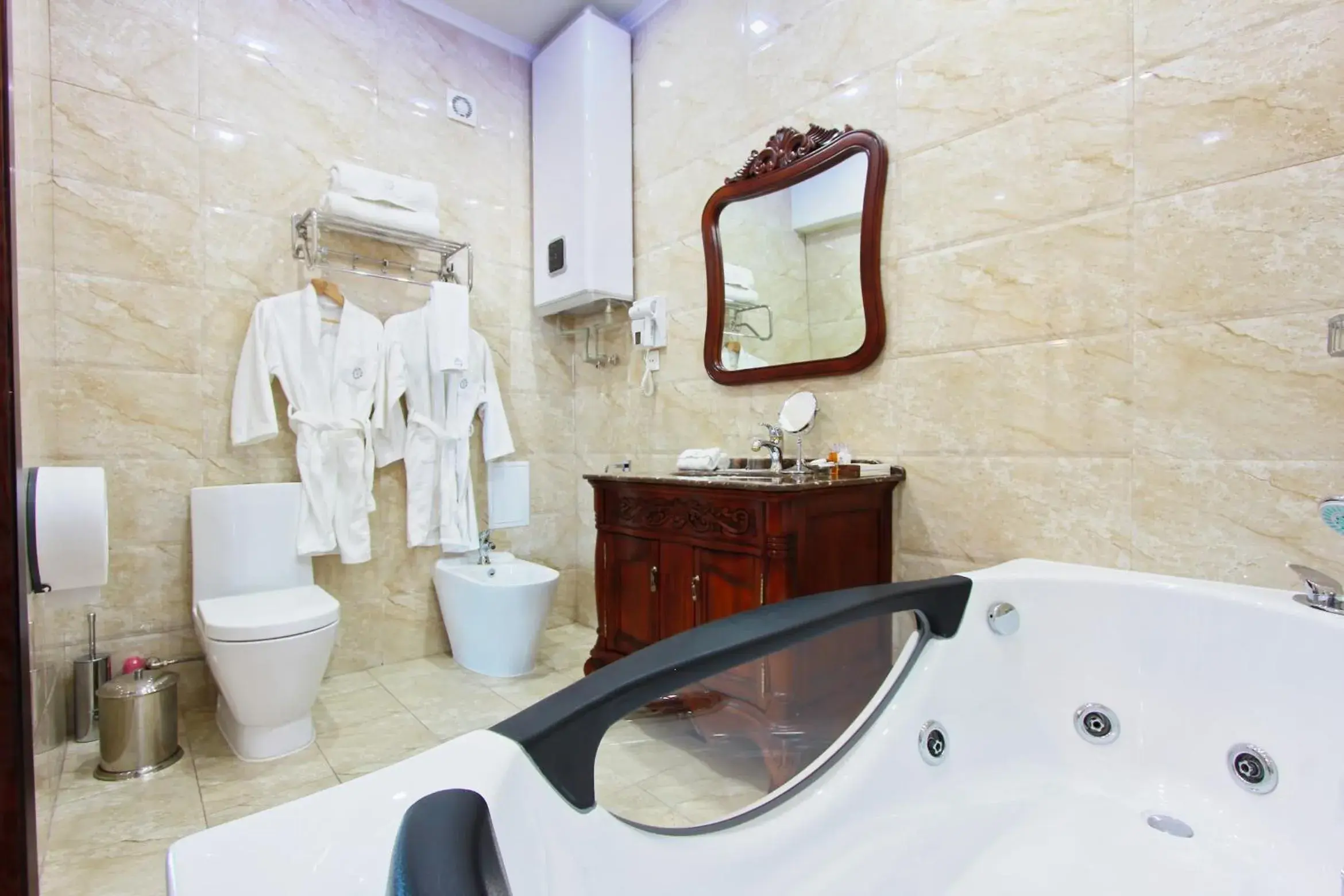 Bathroom in Plaza Hotel Bishkek