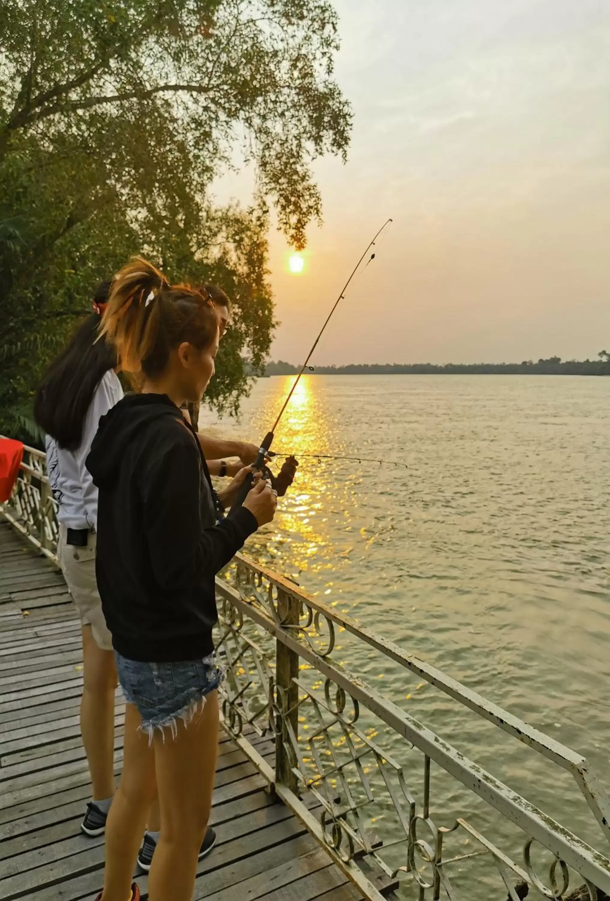 Fishing in Sabak Awor Resort