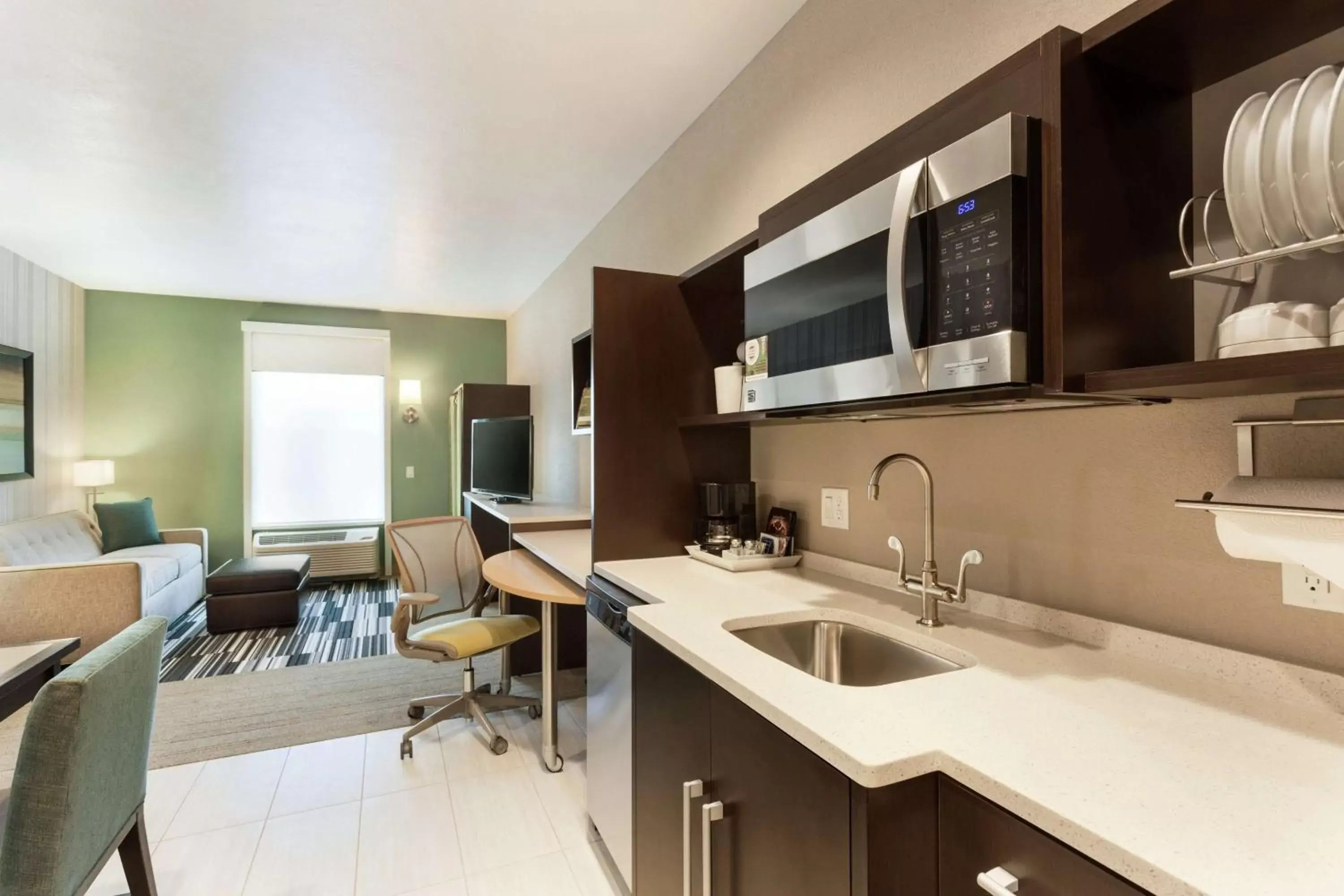 Bedroom, Kitchen/Kitchenette in Home2 Suites by Hilton Salt Lake City-Murray, UT