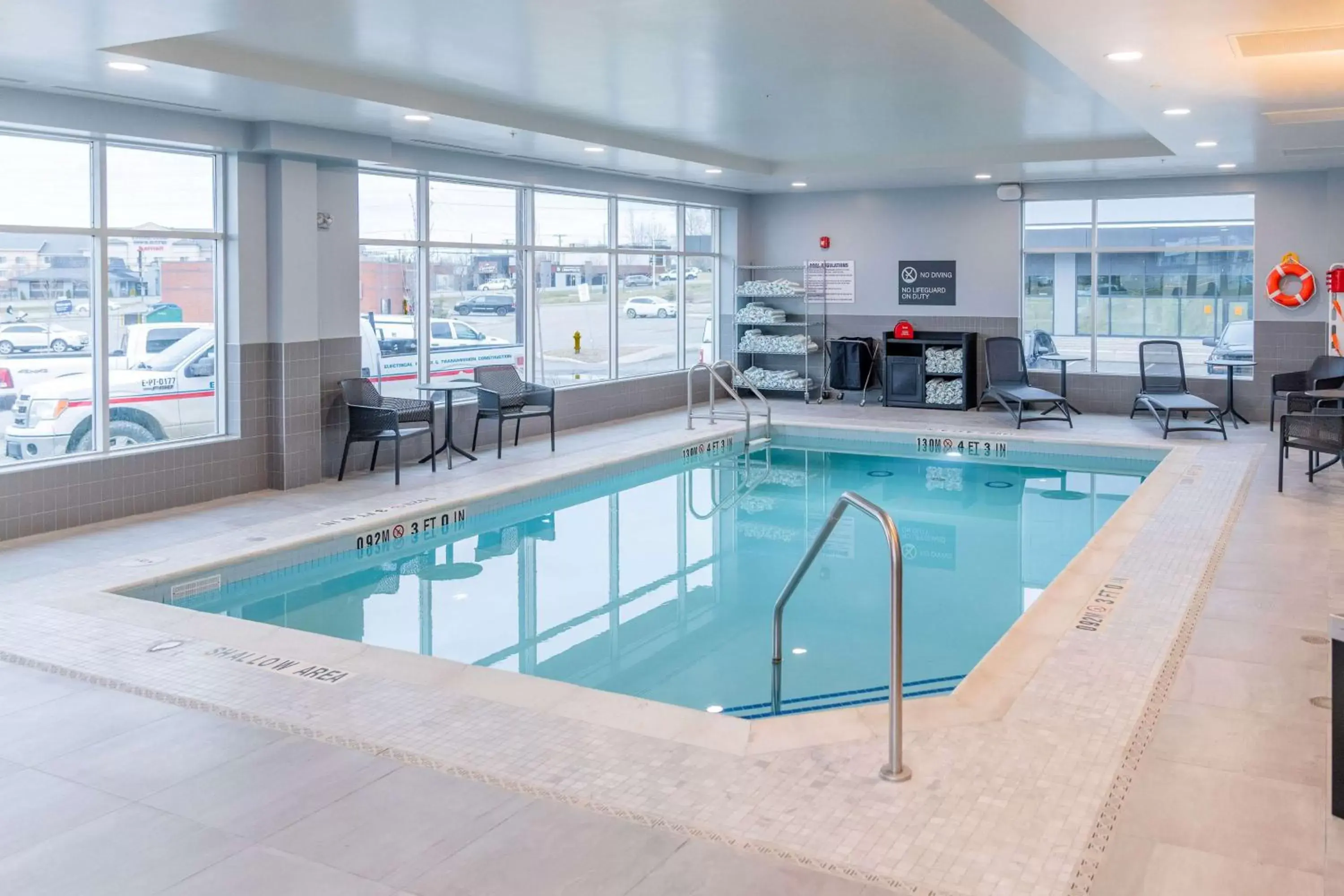 Pool view, Swimming Pool in Hilton Garden Inn Sudbury, Ontario, Canada