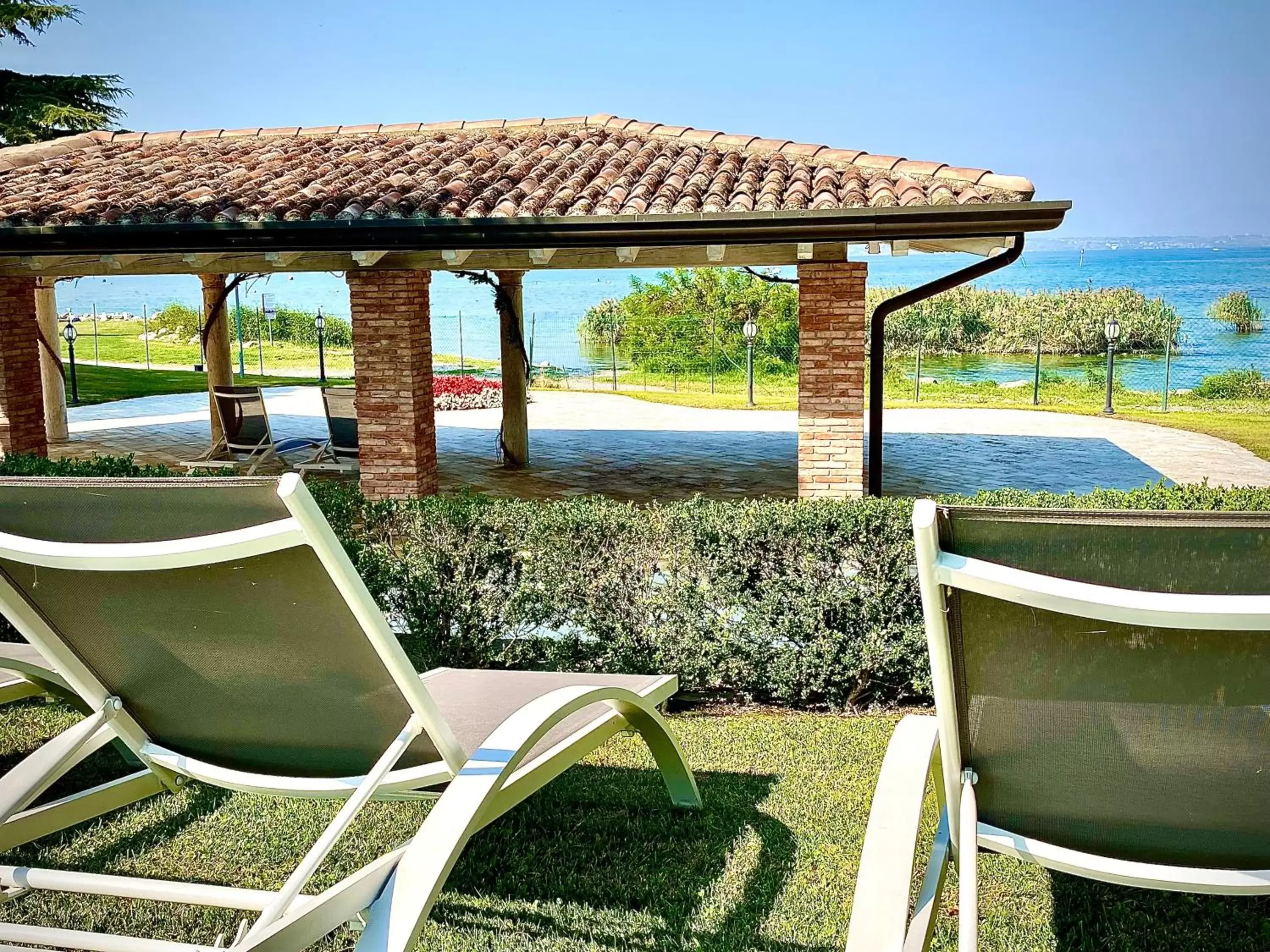 Patio in Hotel Aquila D'Oro Desenzano