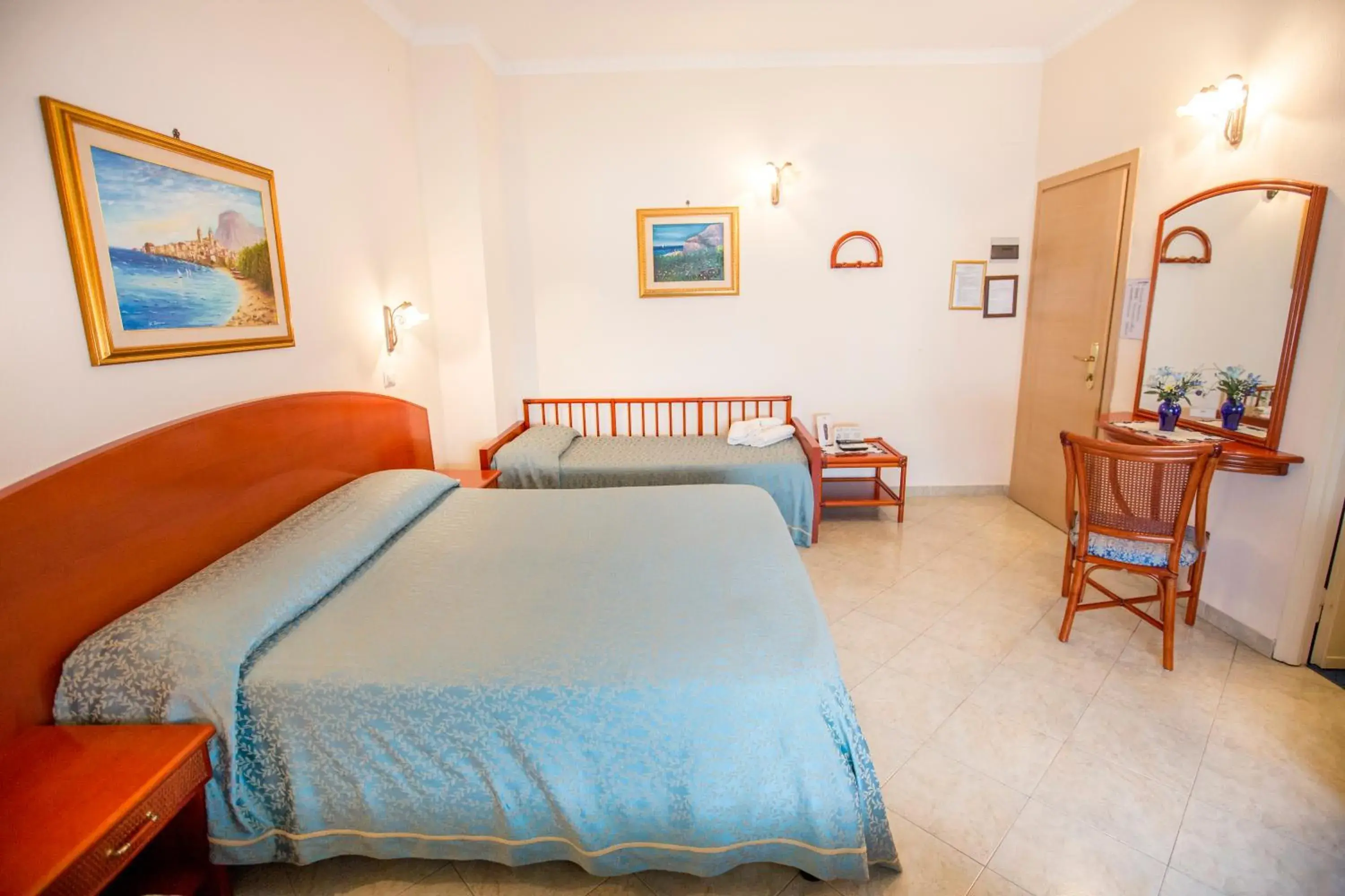 Bed in Hotel Mediterraneo