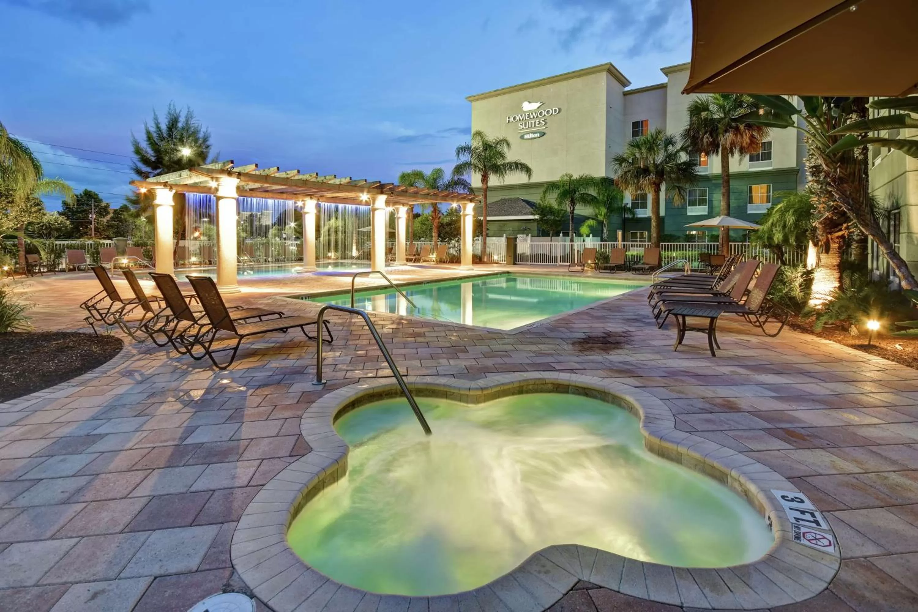 Pool view in Homewood Suites by Hilton Tampa-Port Richey