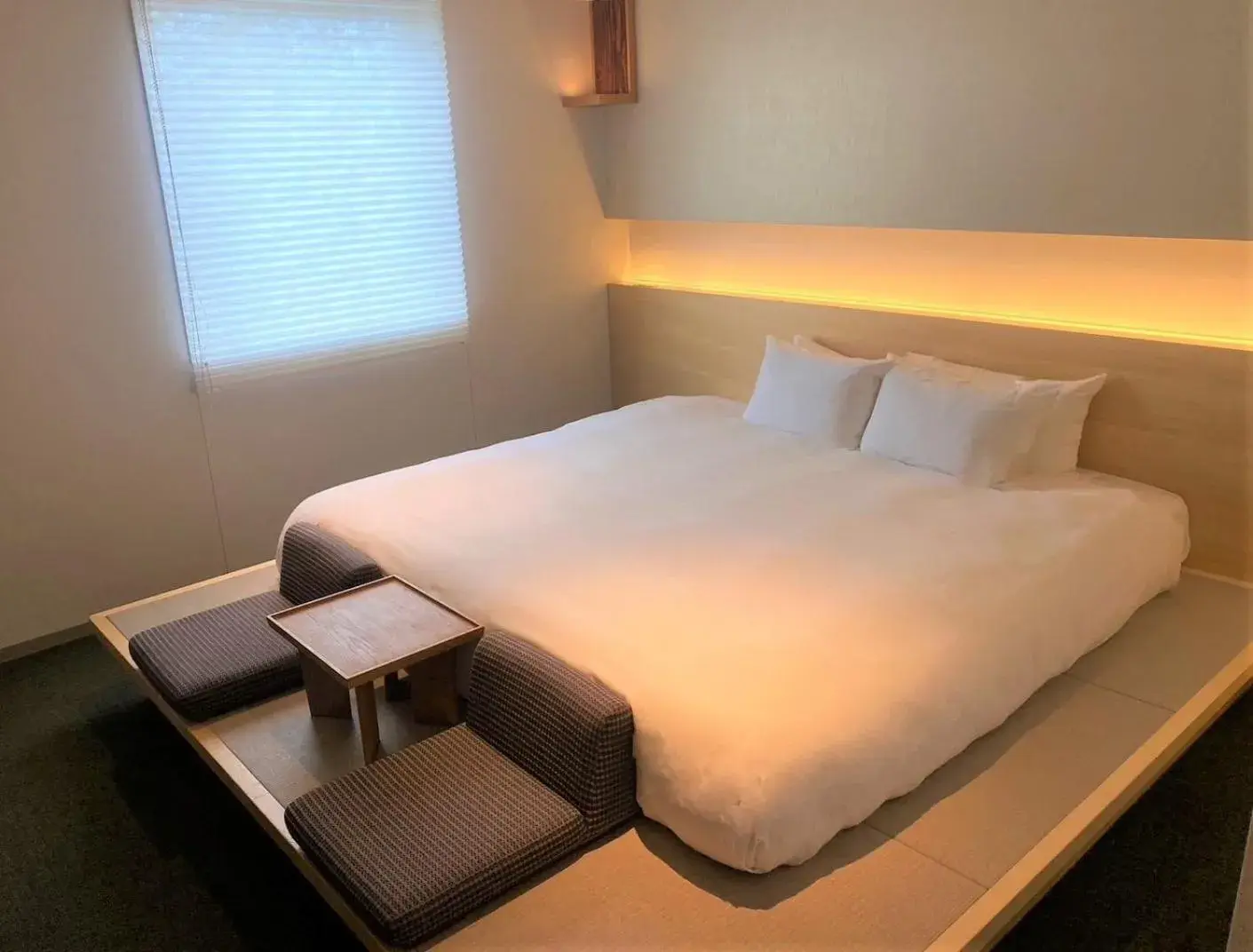 Bed in Hotel Amanek Kanazawa