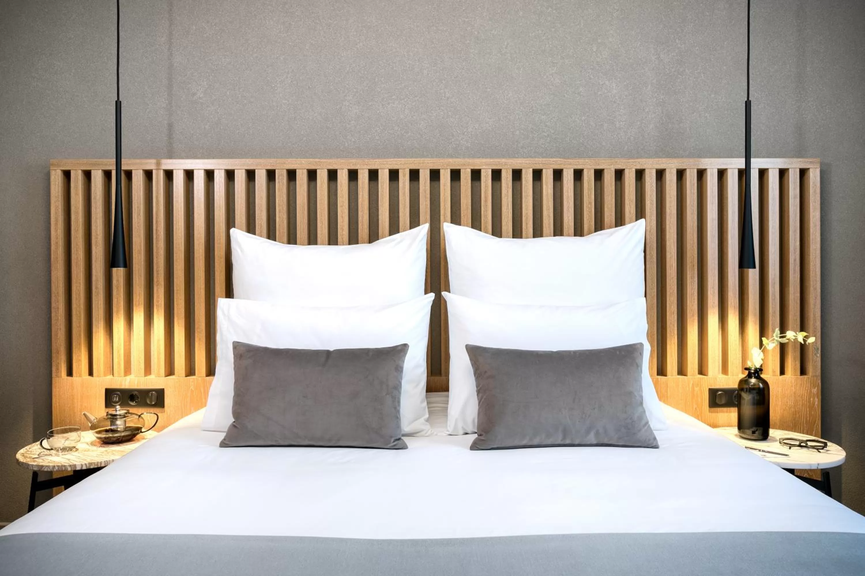 Bed in Porto Palace Hotel Thessaloniki