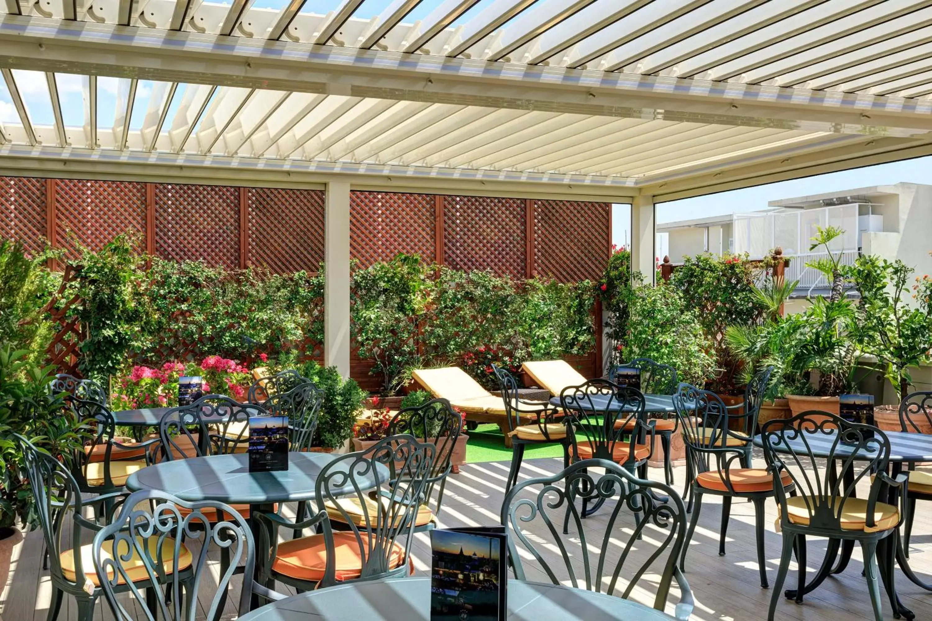 Patio, Restaurant/Places to Eat in Marcella Royal Hotel - Rooftop Garden