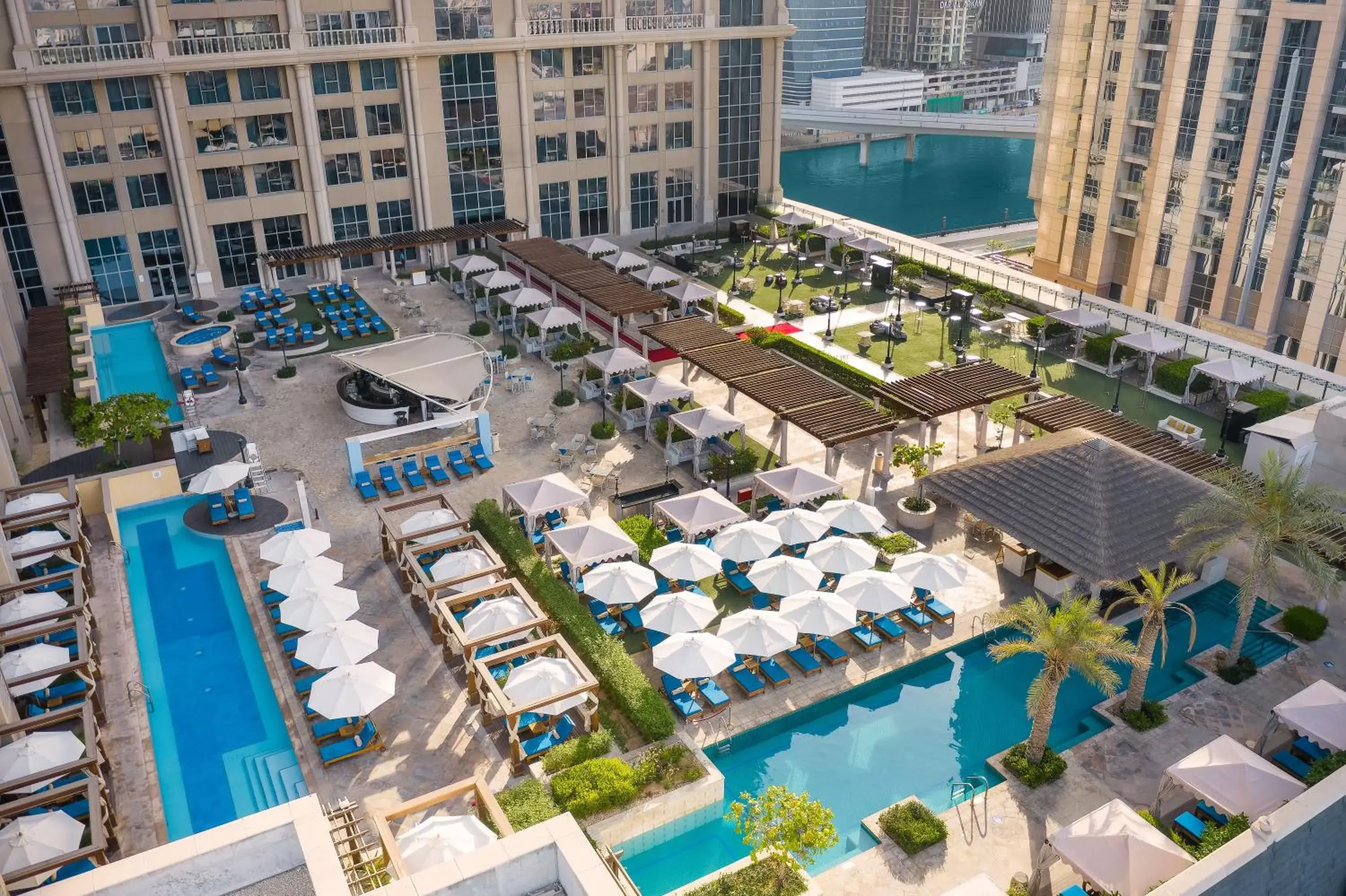 Pool View in Hilton Dubai Al Habtoor City