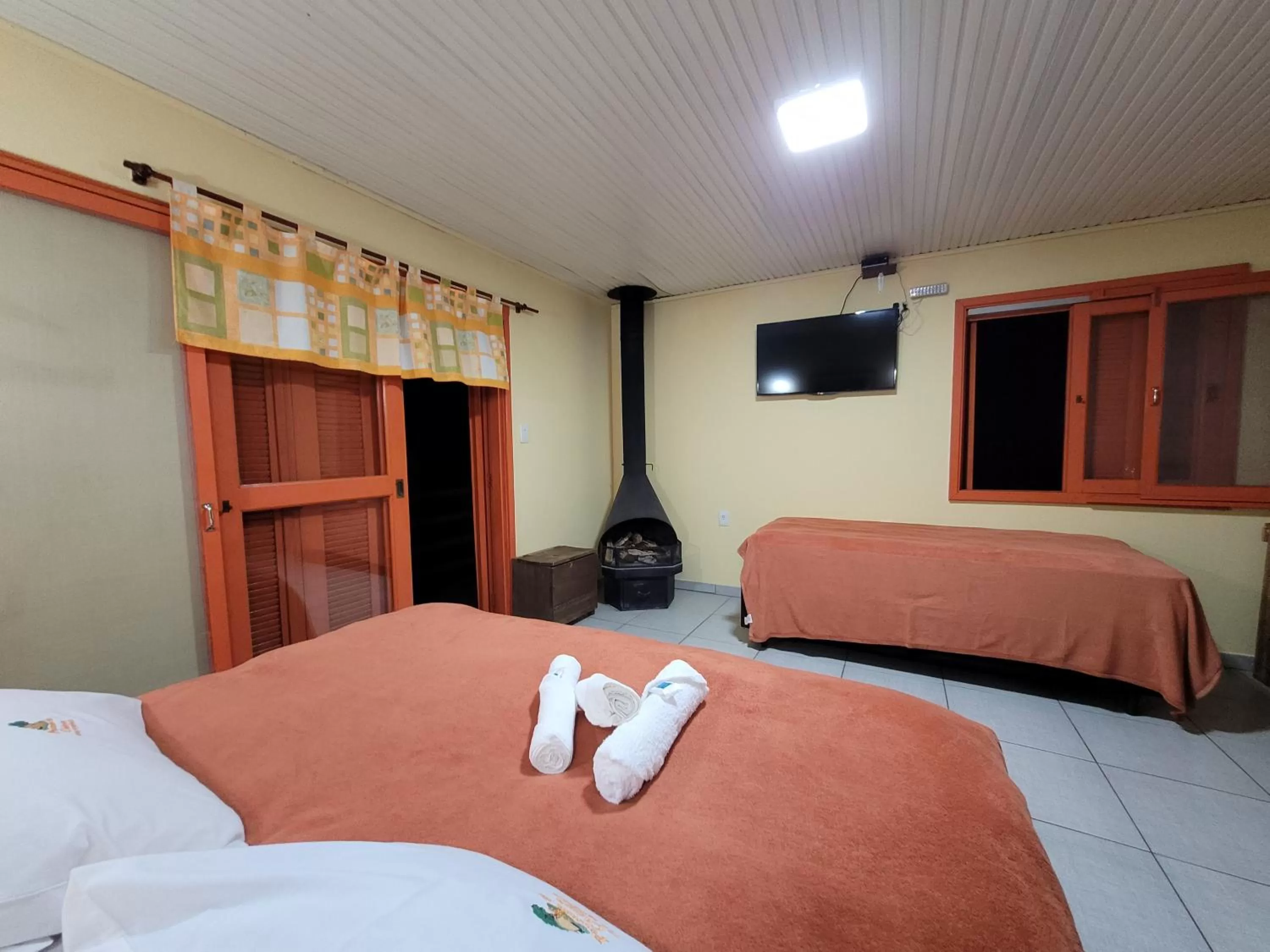 Bed in Pousada da Chacara