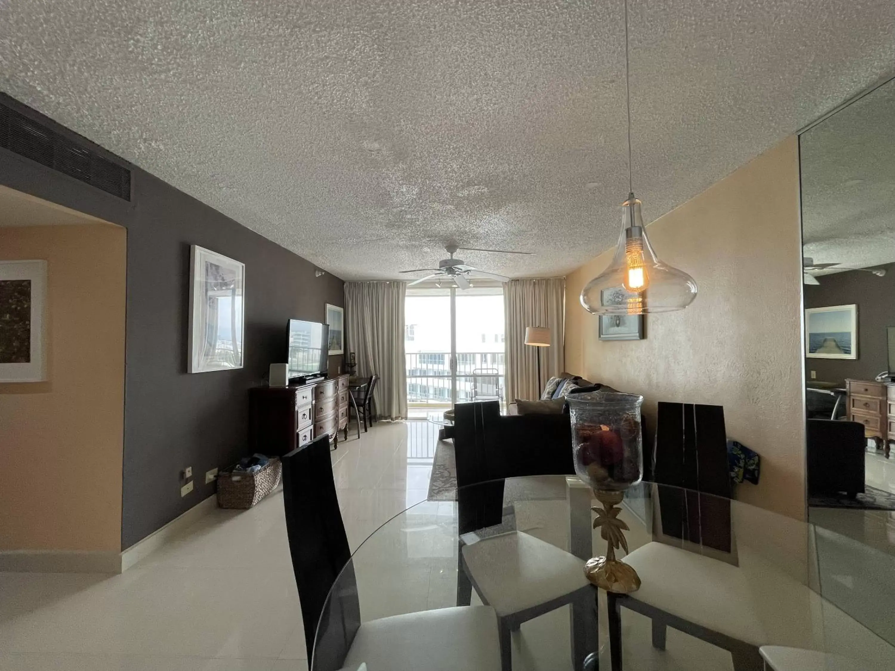 Living room in 2BR Condo at Isla Verde Beach