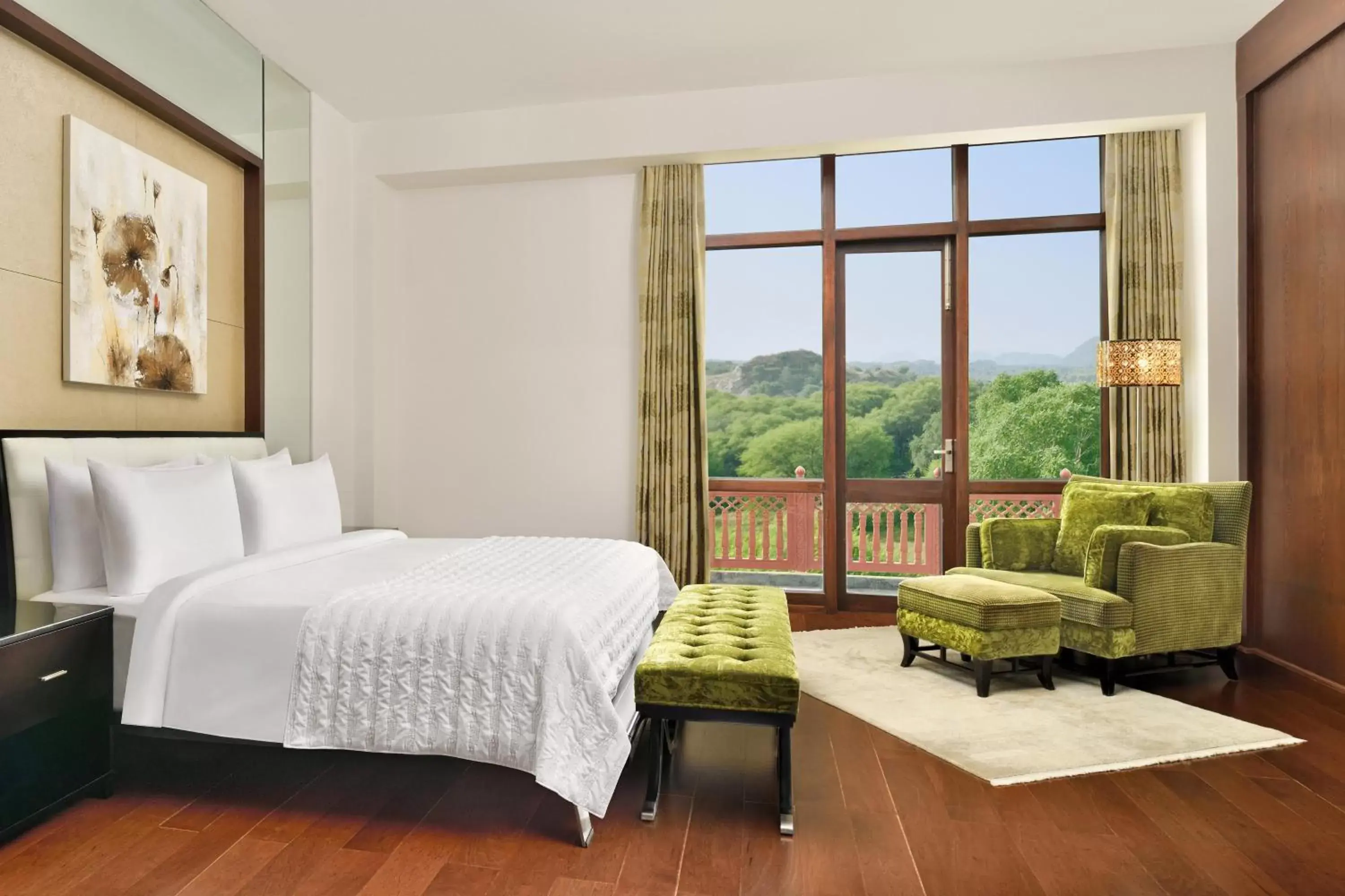 Bedroom, Mountain View in Le Meridien Jaipur Resort & Spa