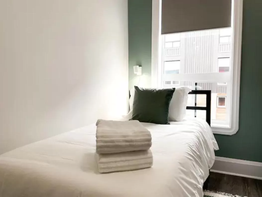 Bed in Sleeping Giant BNB