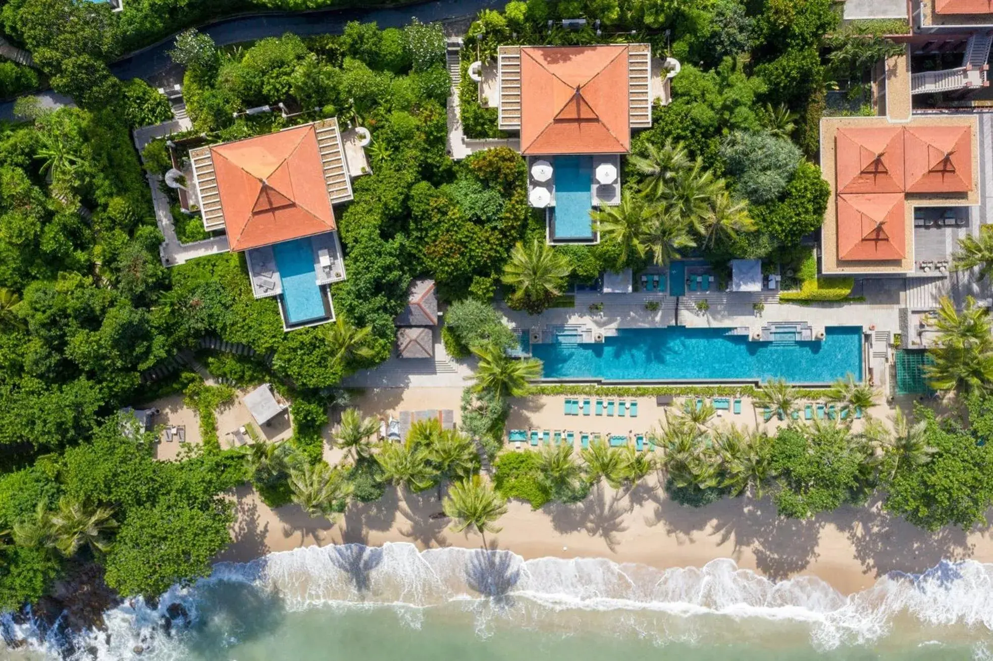 Bird's eye view in Trisara Villas & Residences Phuket Bird's eye view in Trisara Villas & Residences Phuket
