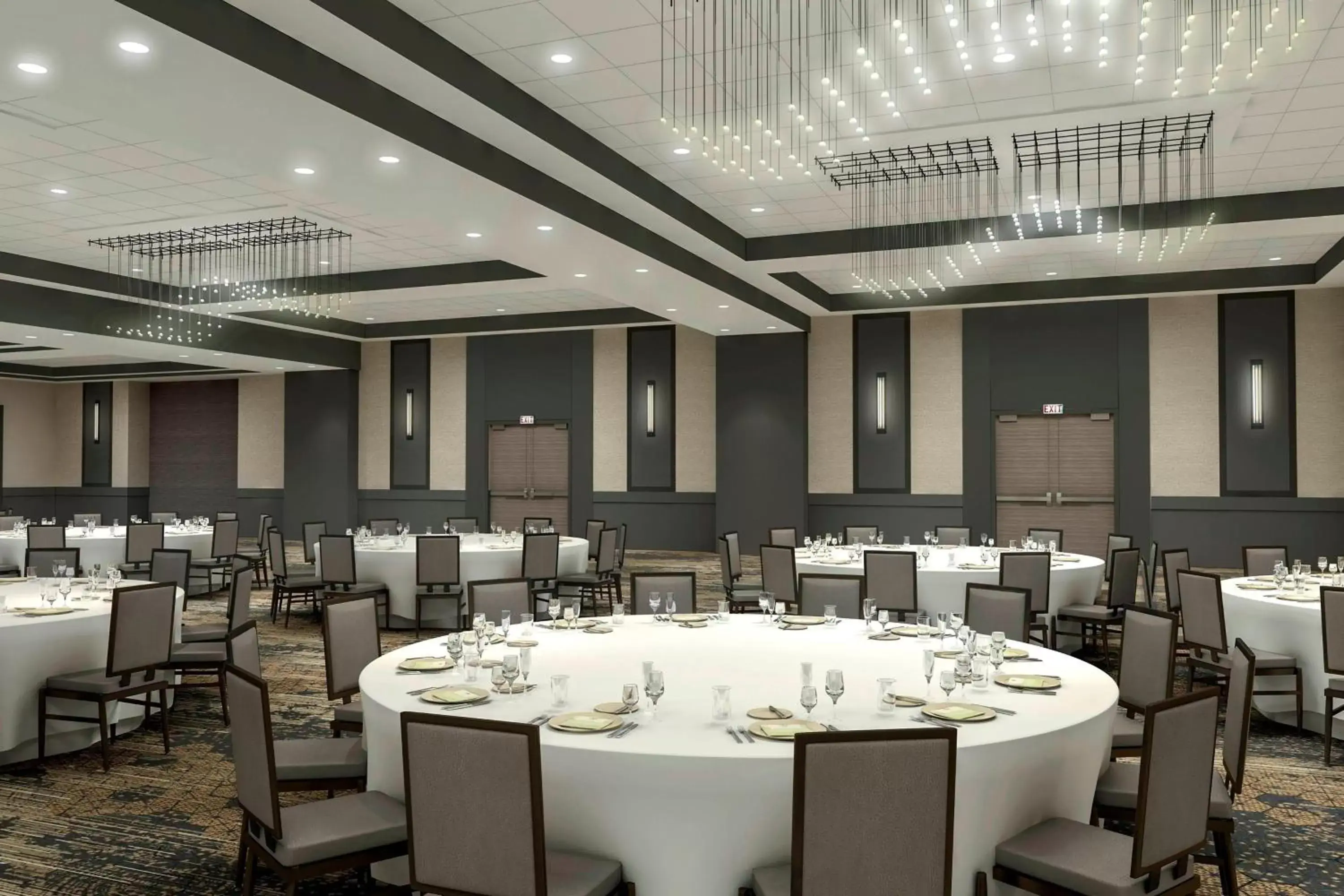Meeting/conference room, Restaurant/Places to Eat in Chicago Marriott Schaumburg