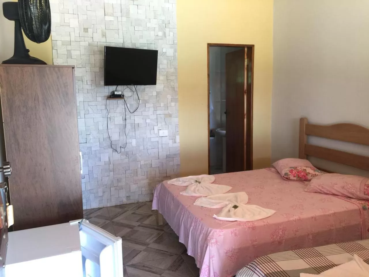 Bed in Pousada e Chales Por do Sol