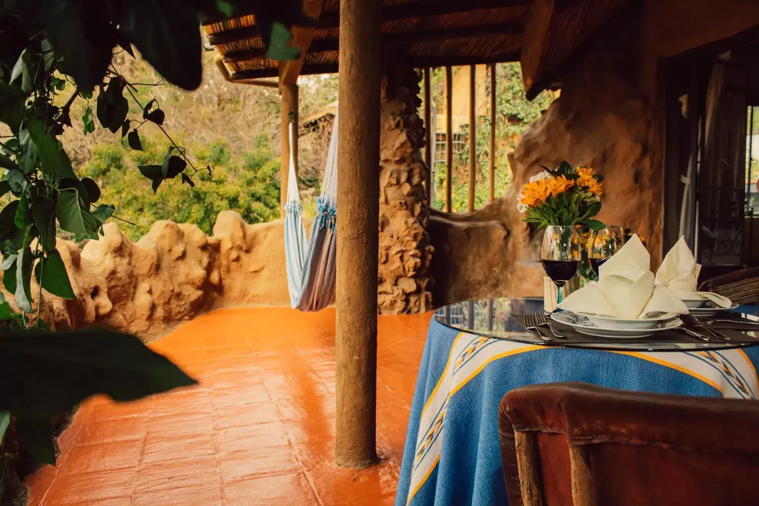 Patio in Hotel Valle Místico