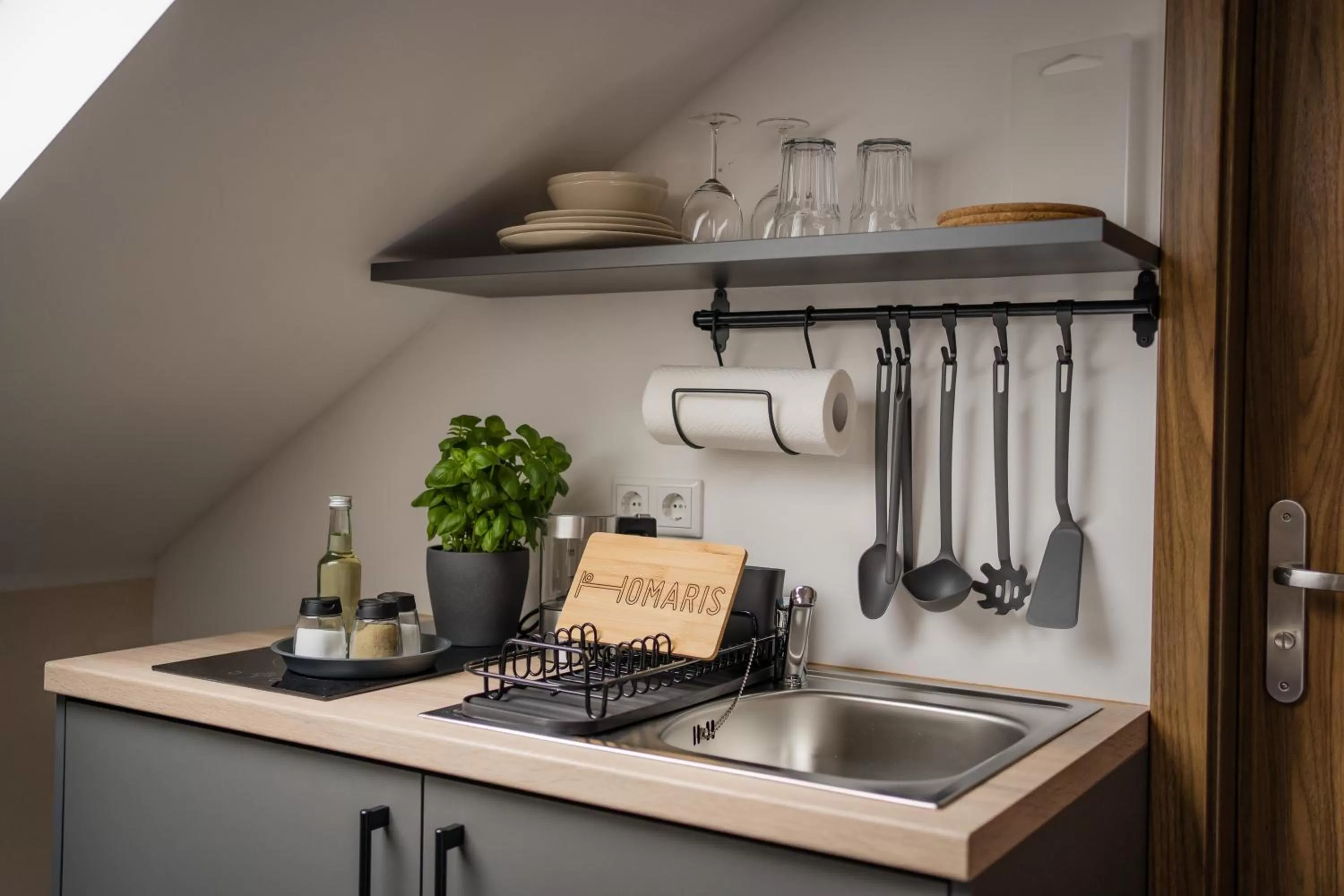 Kitchen or kitchenette in Point Hotel Apartments and Rooms