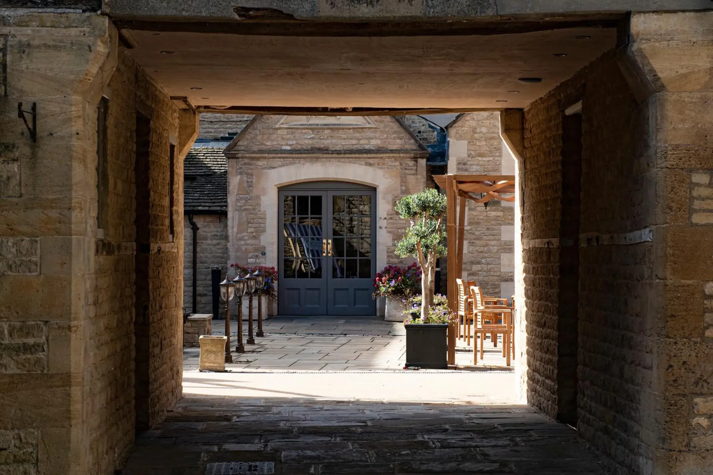 Patio in The Haycock Manor Hotel