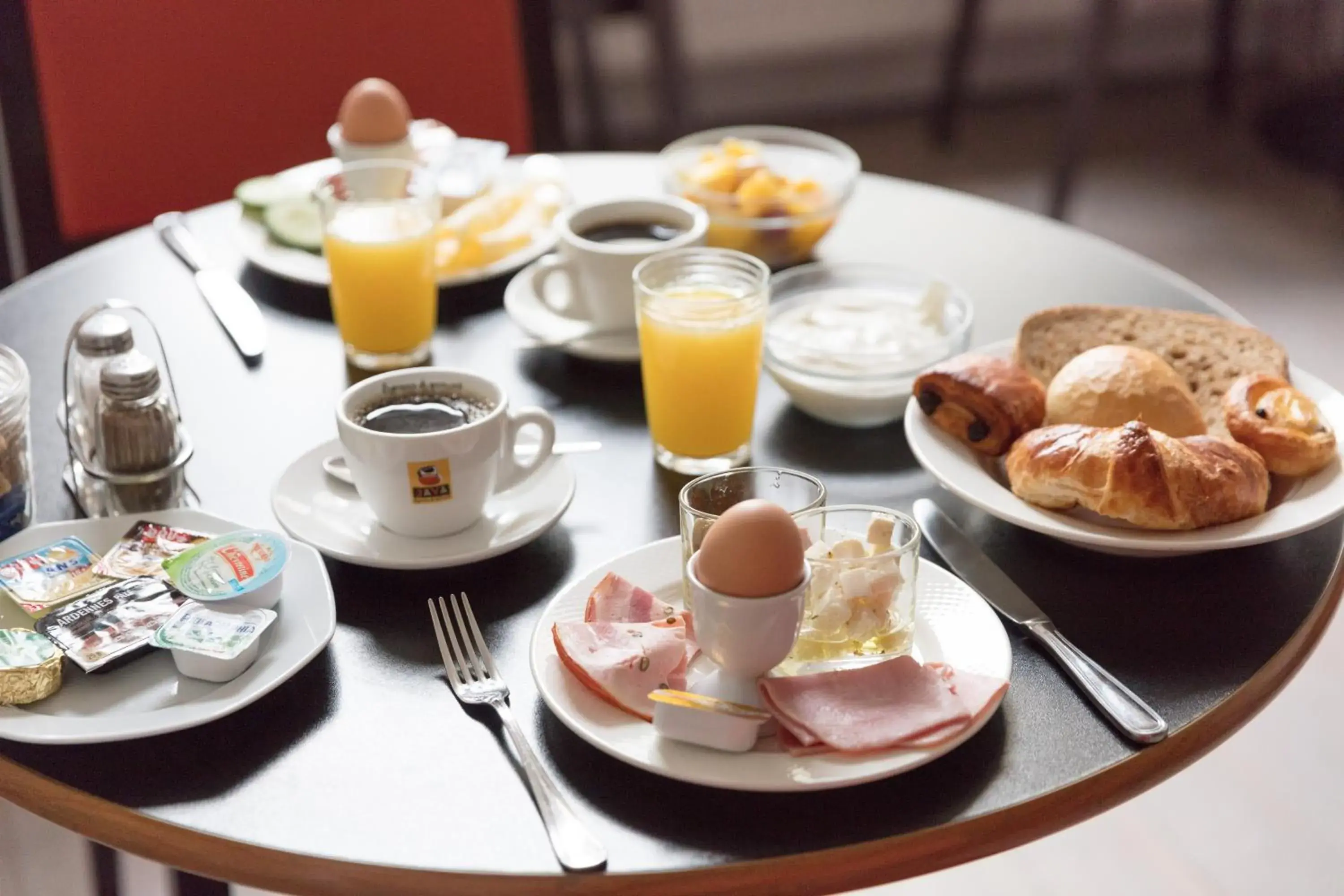 Food close-up, Breakfast in Hotel Gravensteen