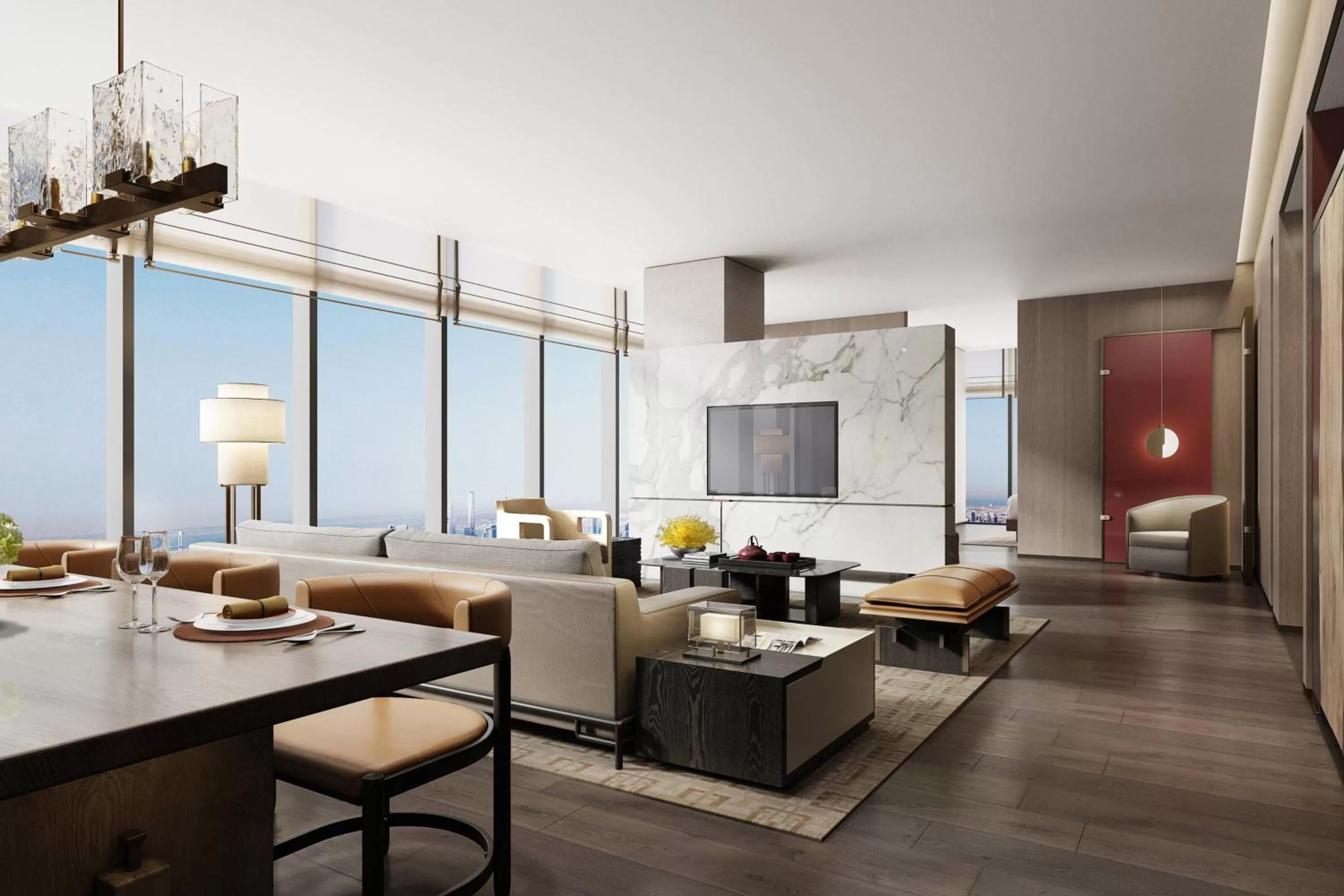 Living room in Courtyard by Marriott Luoyang