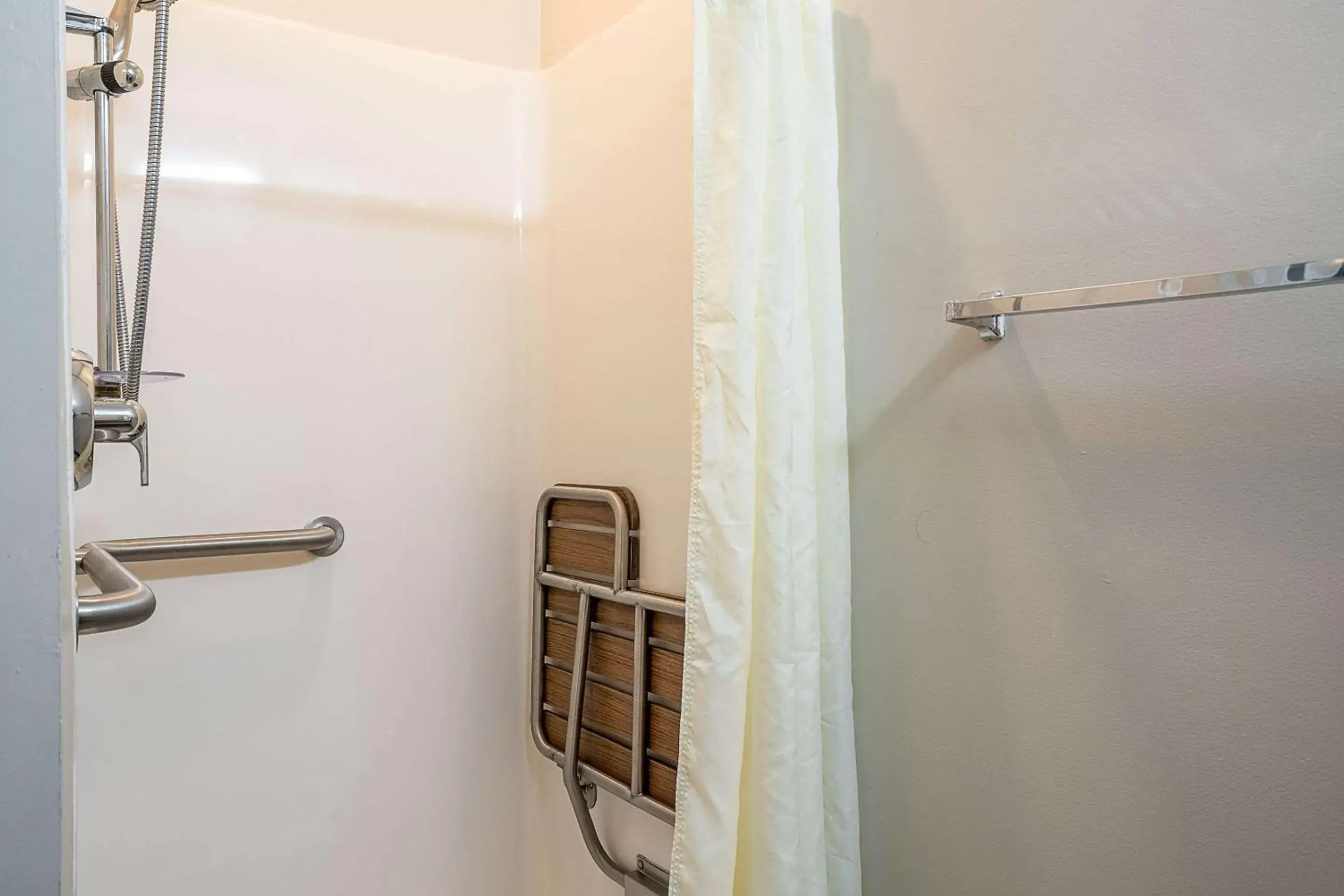 Shower, Bathroom in Suburban Studios of Wilmington