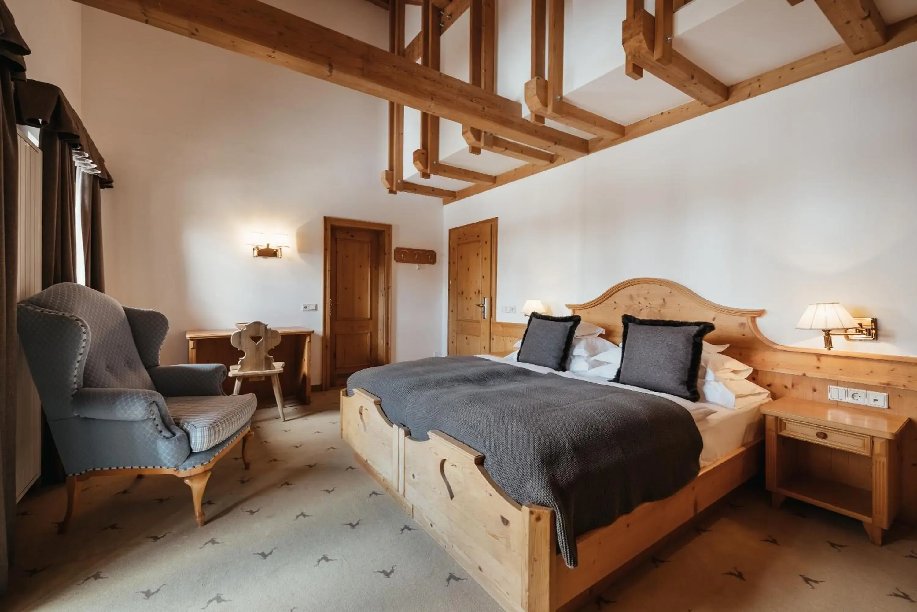 Bed in Kolfuschgerhof Mountain Resort