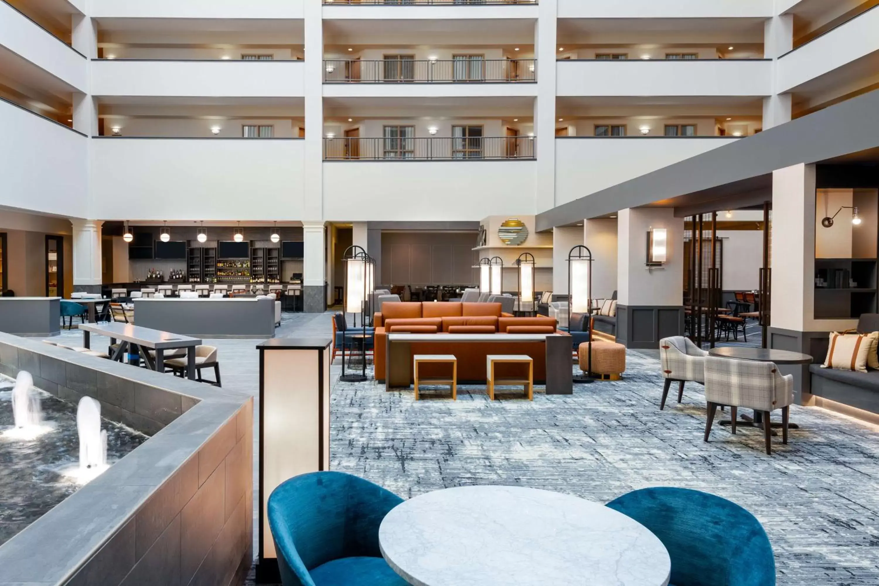 Lobby or reception in Hilton Charlotte Airport Hotel