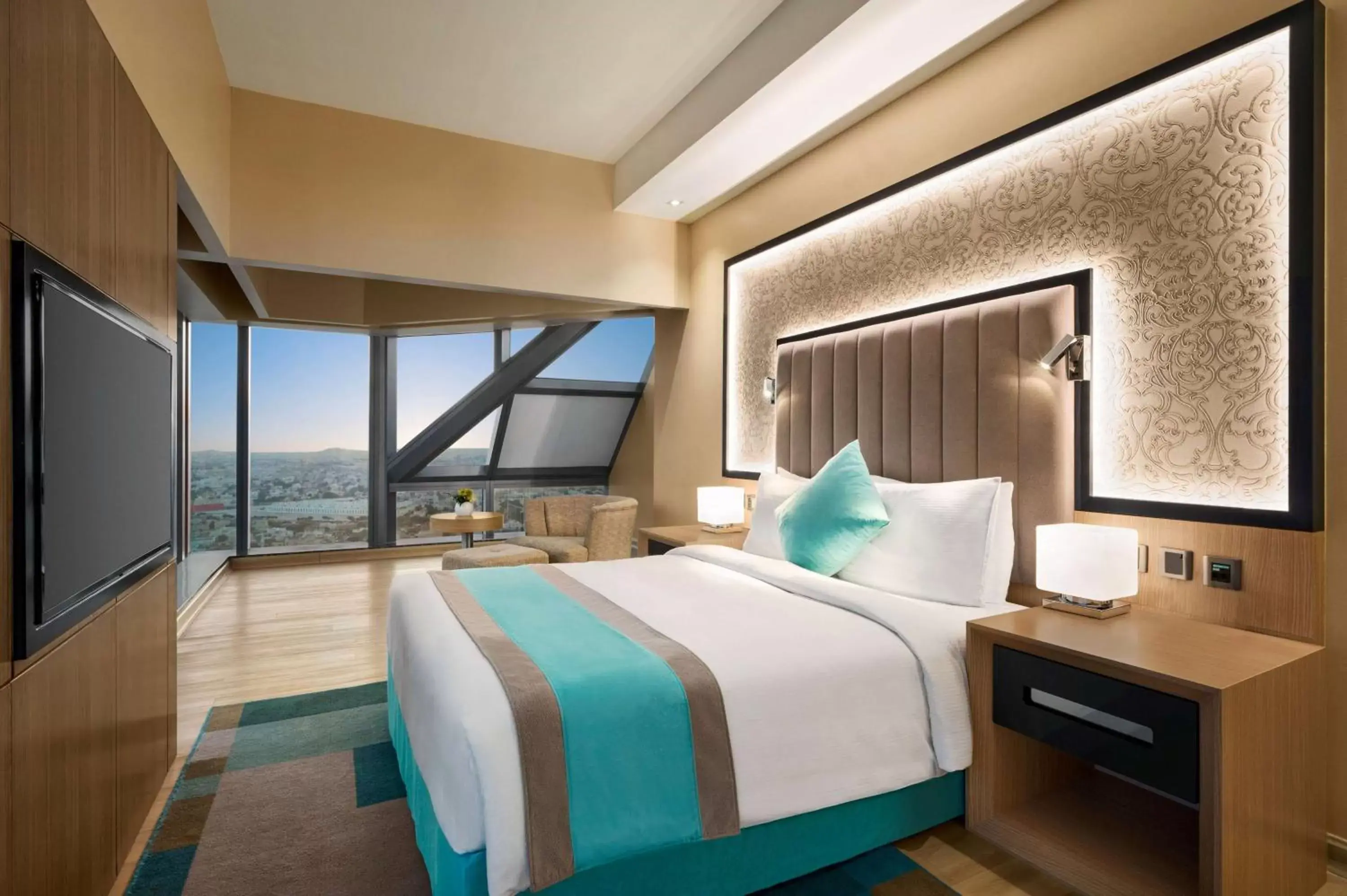 Bed in Wyndham Doha West Bay