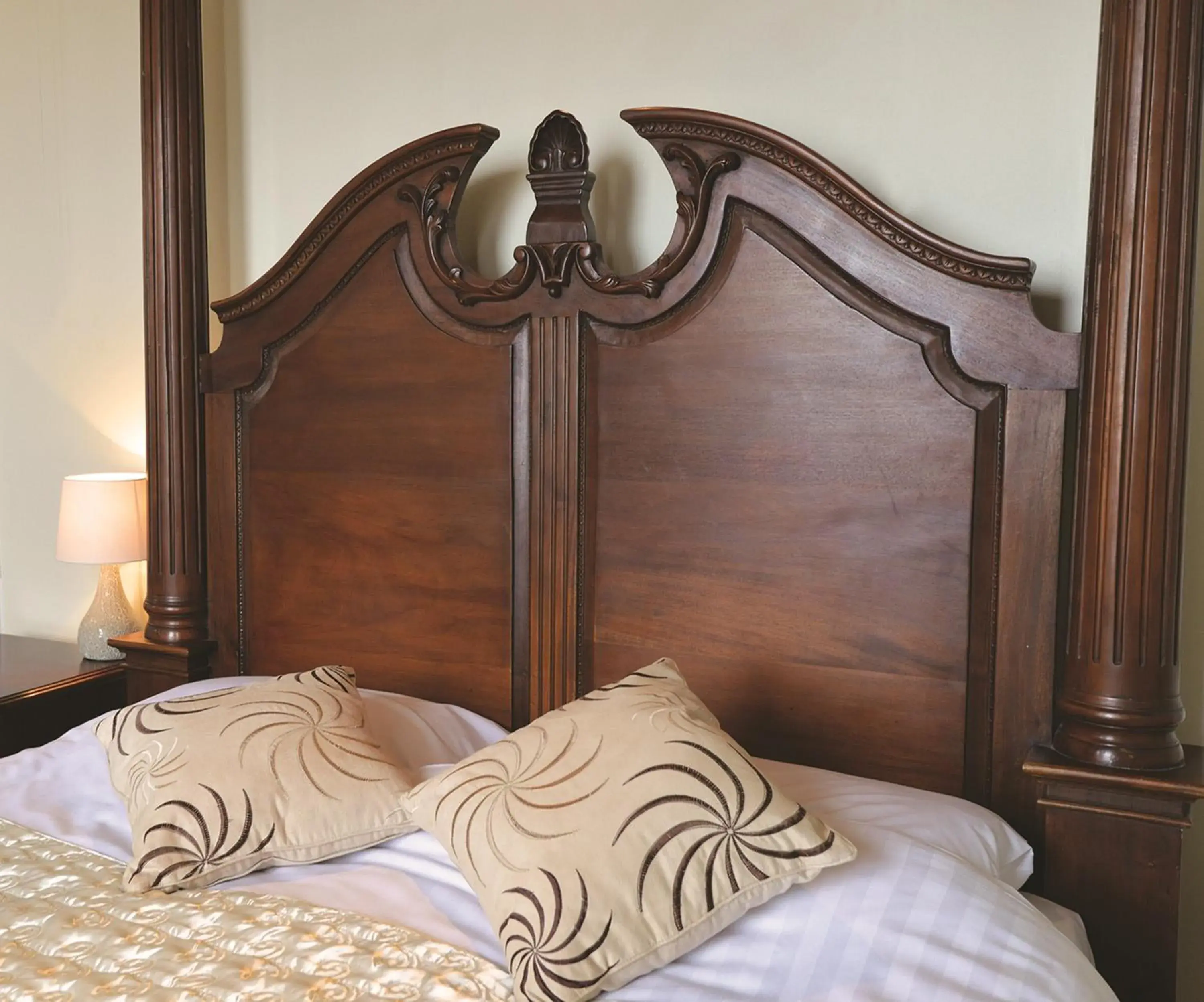 Decorative detail, Bed in Bailey Ground Hotel
