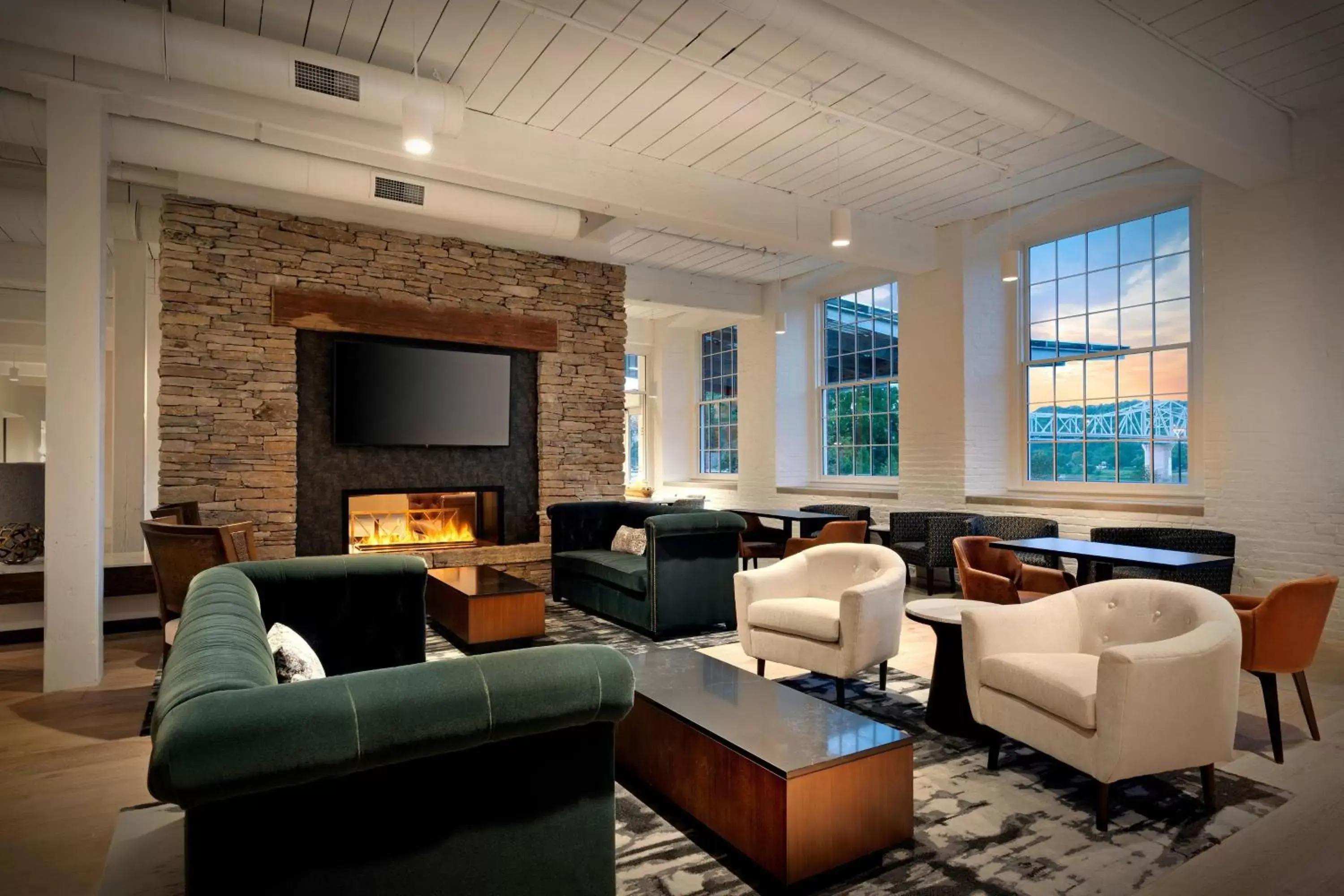 Lobby or reception, Seating Area in Fairfield Inn & Suites Madison Historic Eagle Cotton Mill