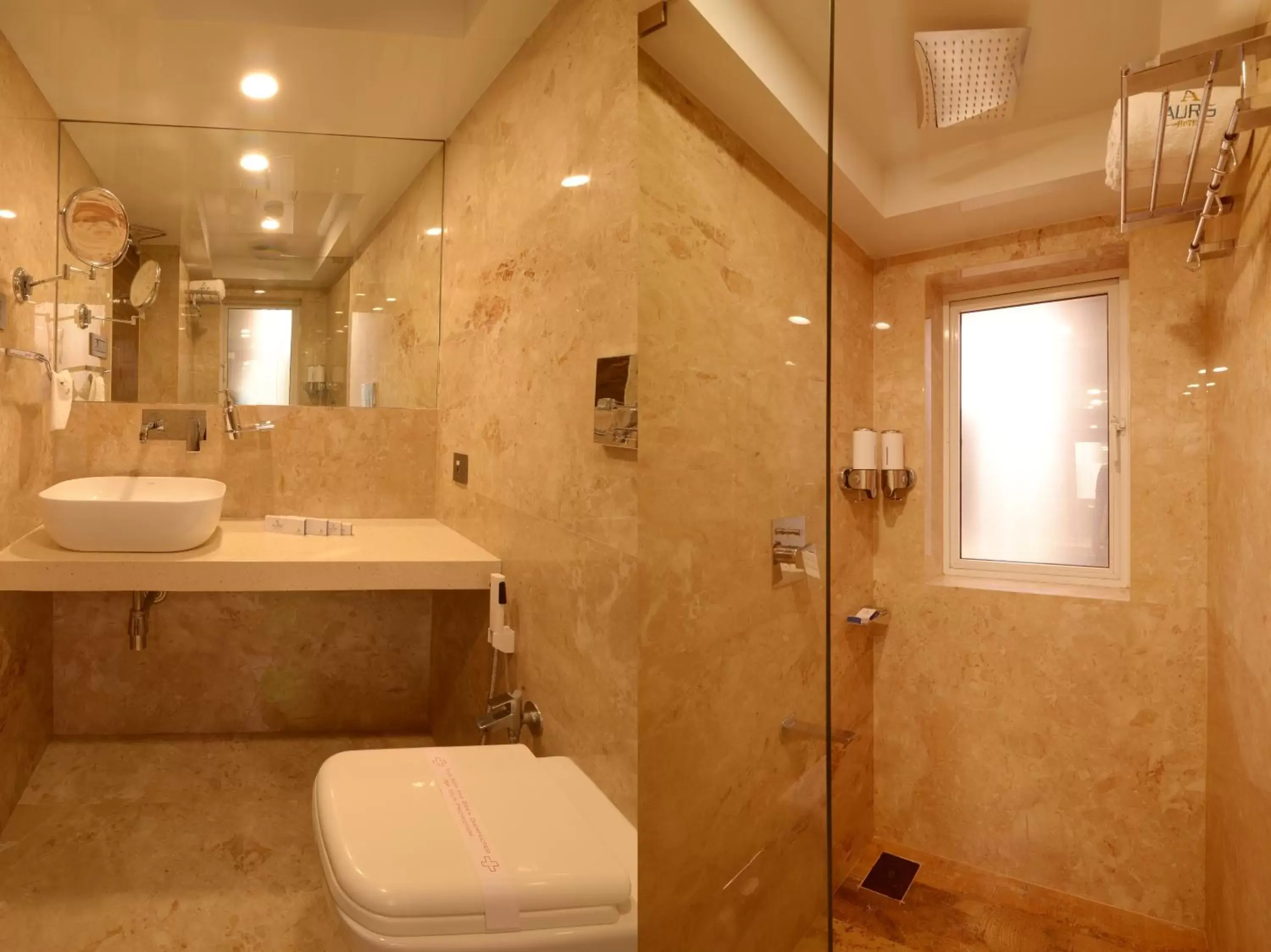 Bathroom in Hotel Auris & Banquets, Mumbai International Airport Bathroom in Hotel Auris & Banquets, Mumbai International Airport