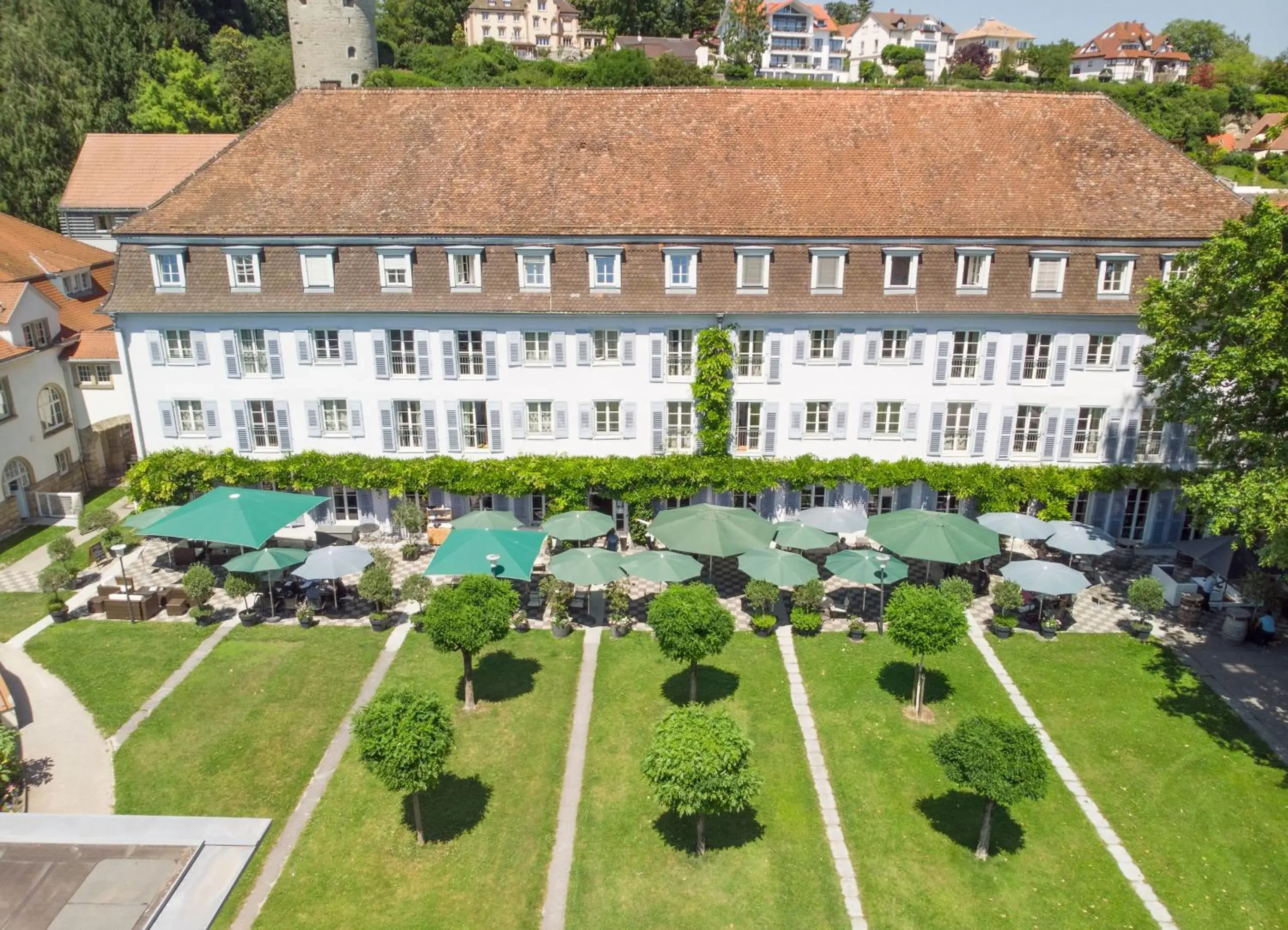 Property building, Bird's-eye View in Bad Hotel Überlingen