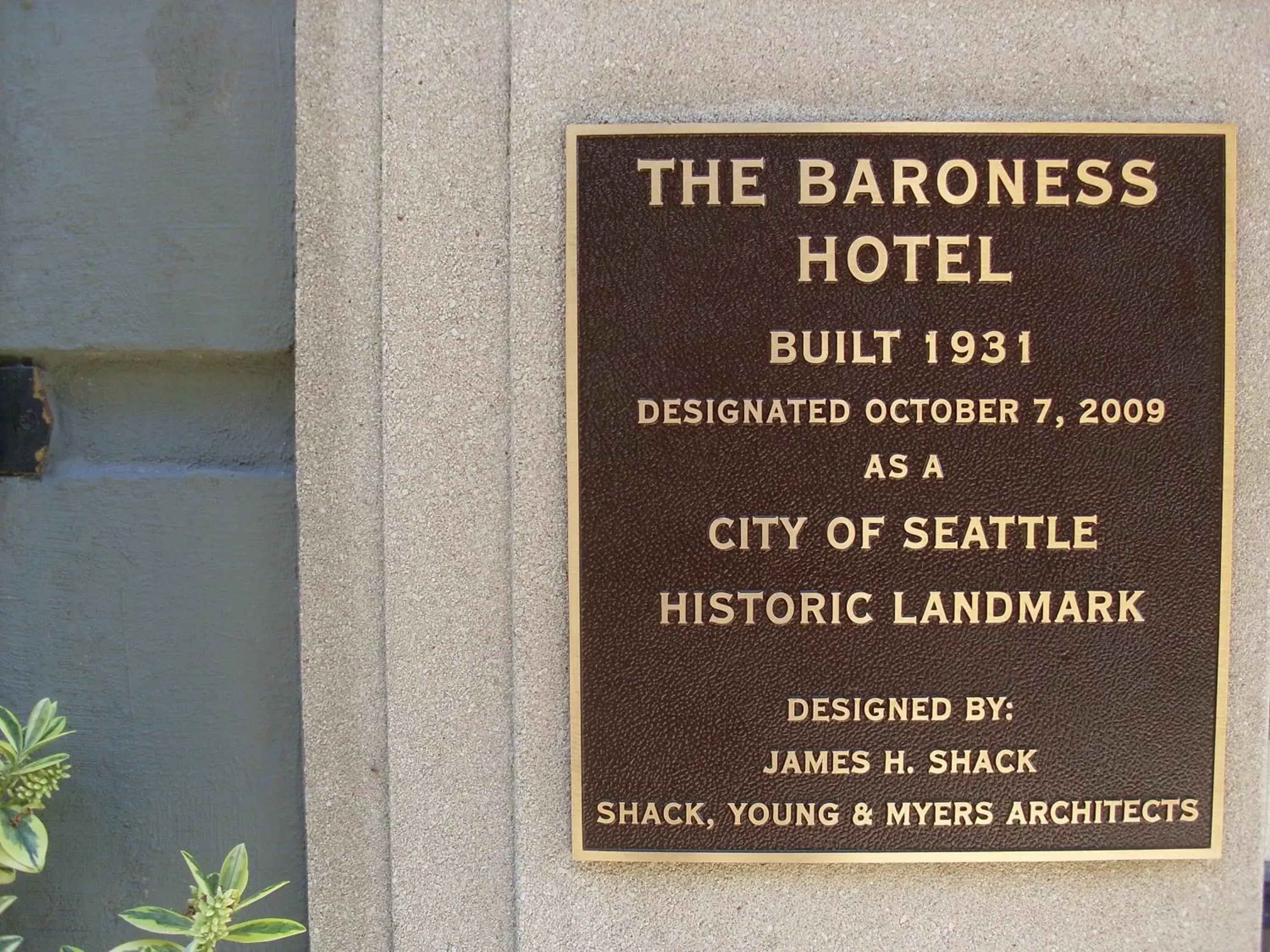 Decorative detail in The Baroness Hotel