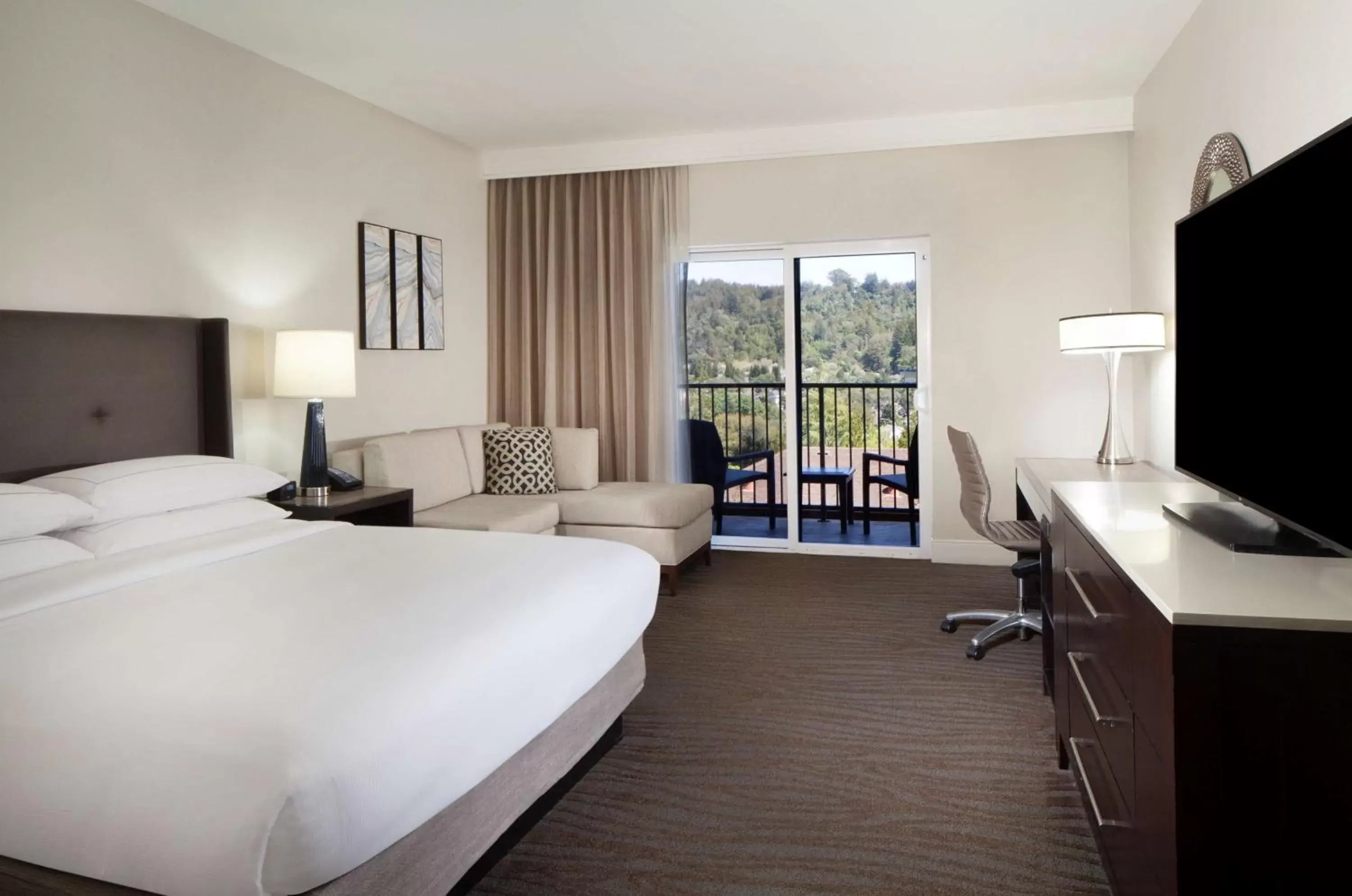 Bedroom, TV/Entertainment Center in Hilton Santa Cruz Scotts Valley