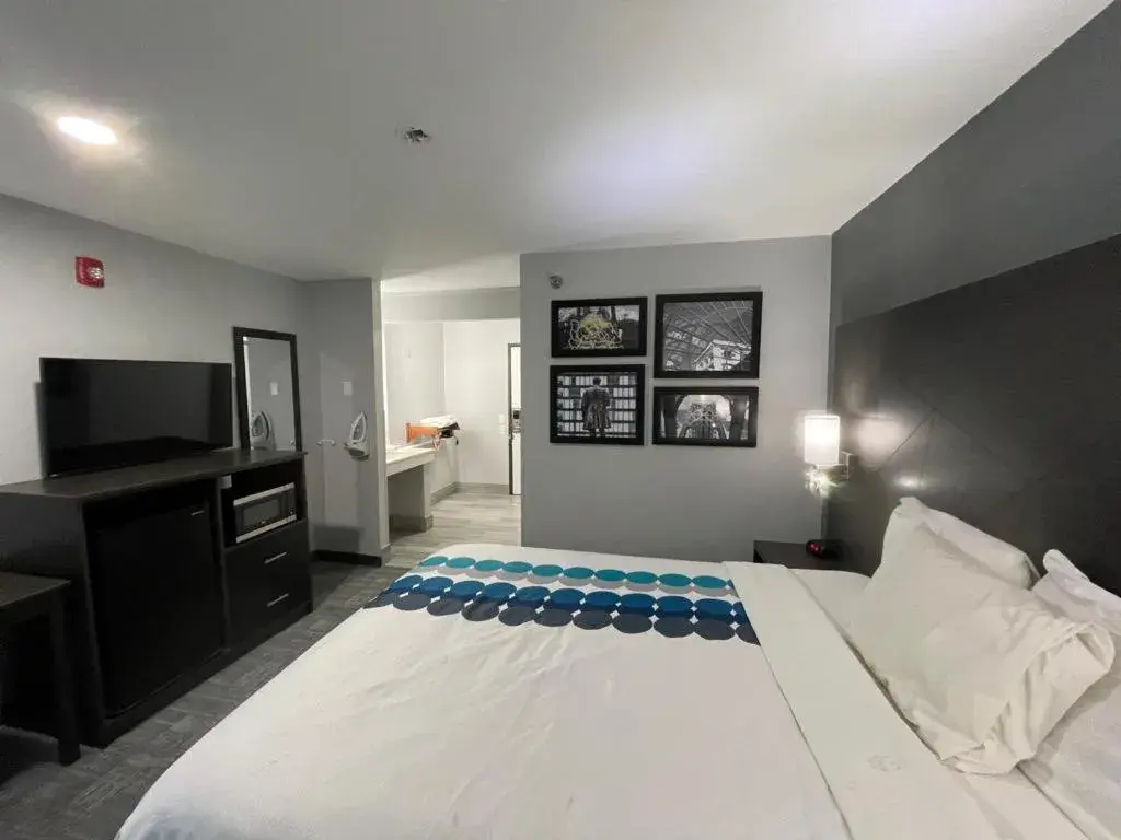 Bedroom, Bed in La Quinta Inn by Wyndham Indianapolis Airport Executive Dr
