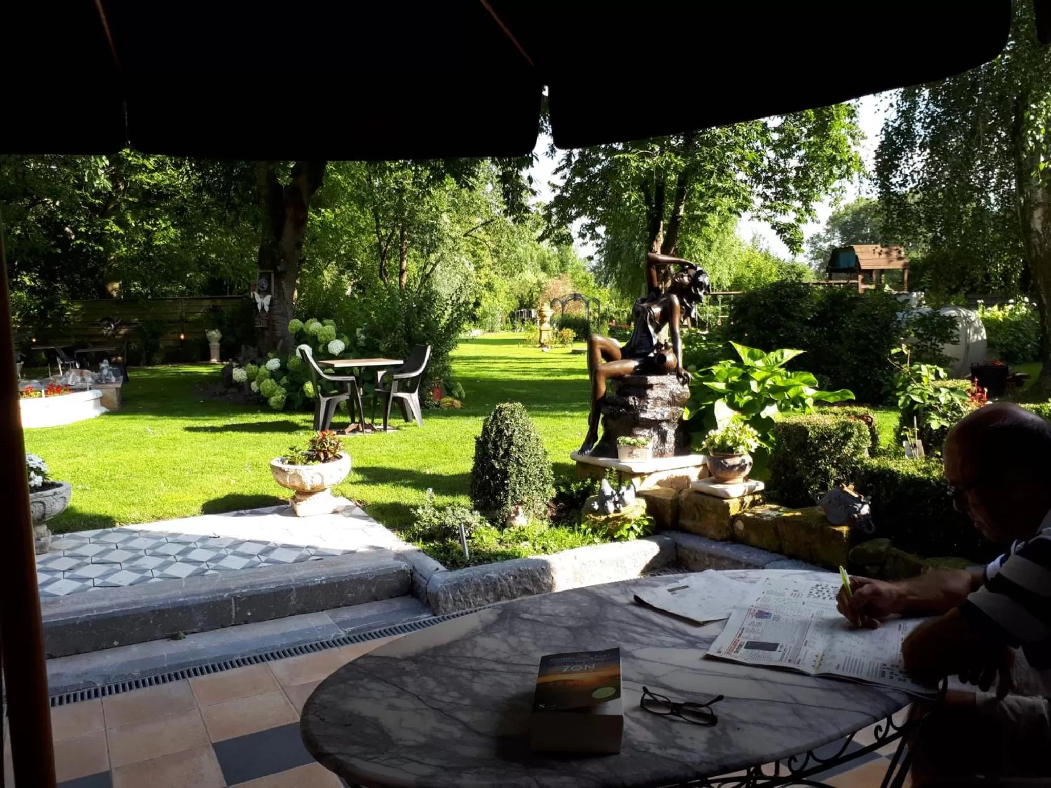 Garden in B&B De Dubbelmolen