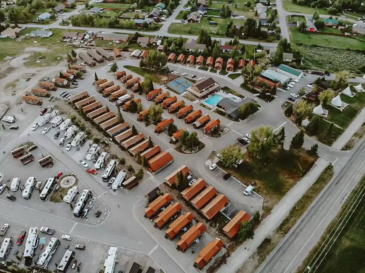 Property building, Bird's-eye View in Teton Valley Resort