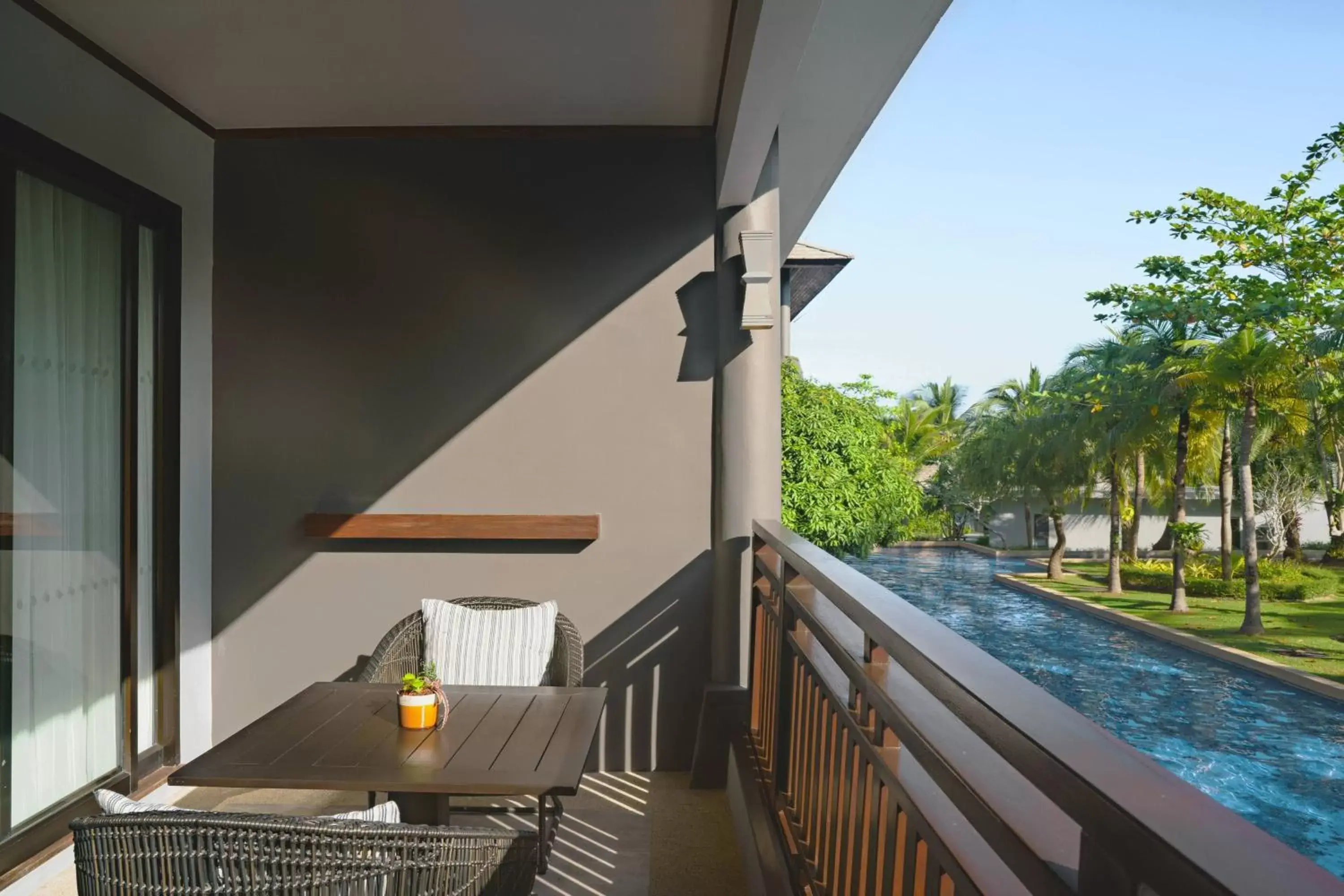 Swimming pool, Balcony/Terrace in Phuket Marriott Resort and Spa, Nai Yang Beach