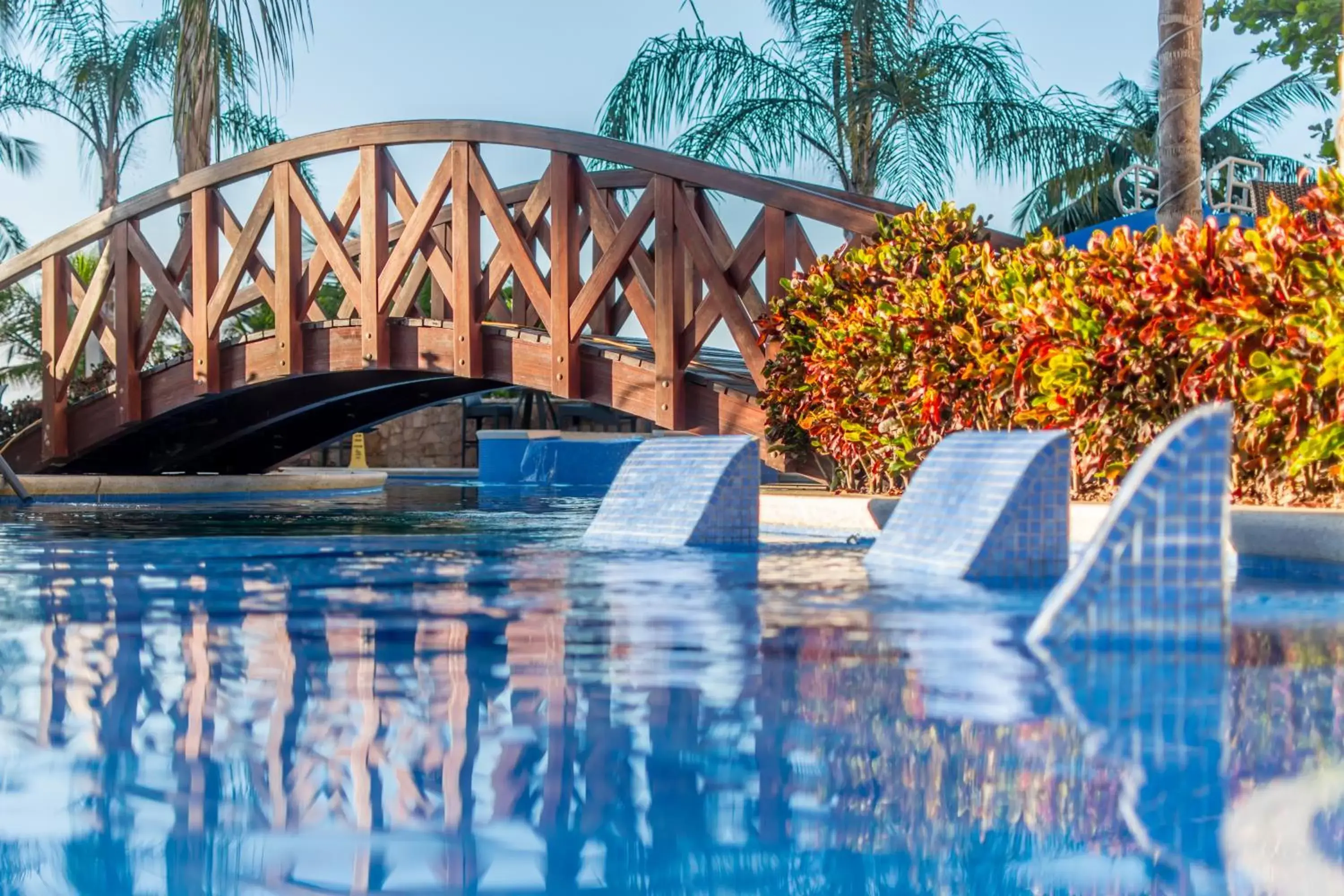 Decorative detail, Swimming Pool in Crocs Resort & Casino