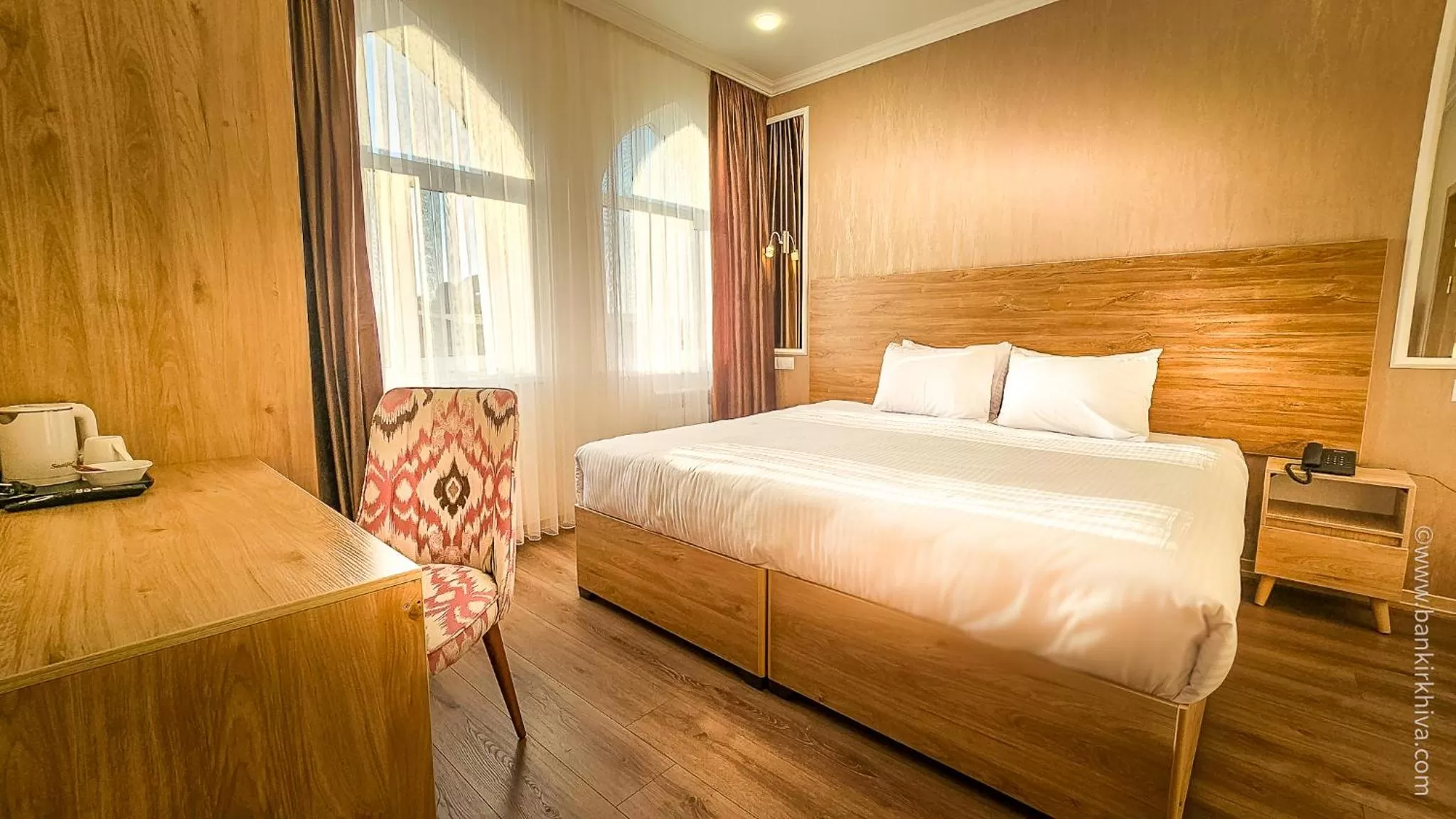 Bed in Hotel Bankir Khiva