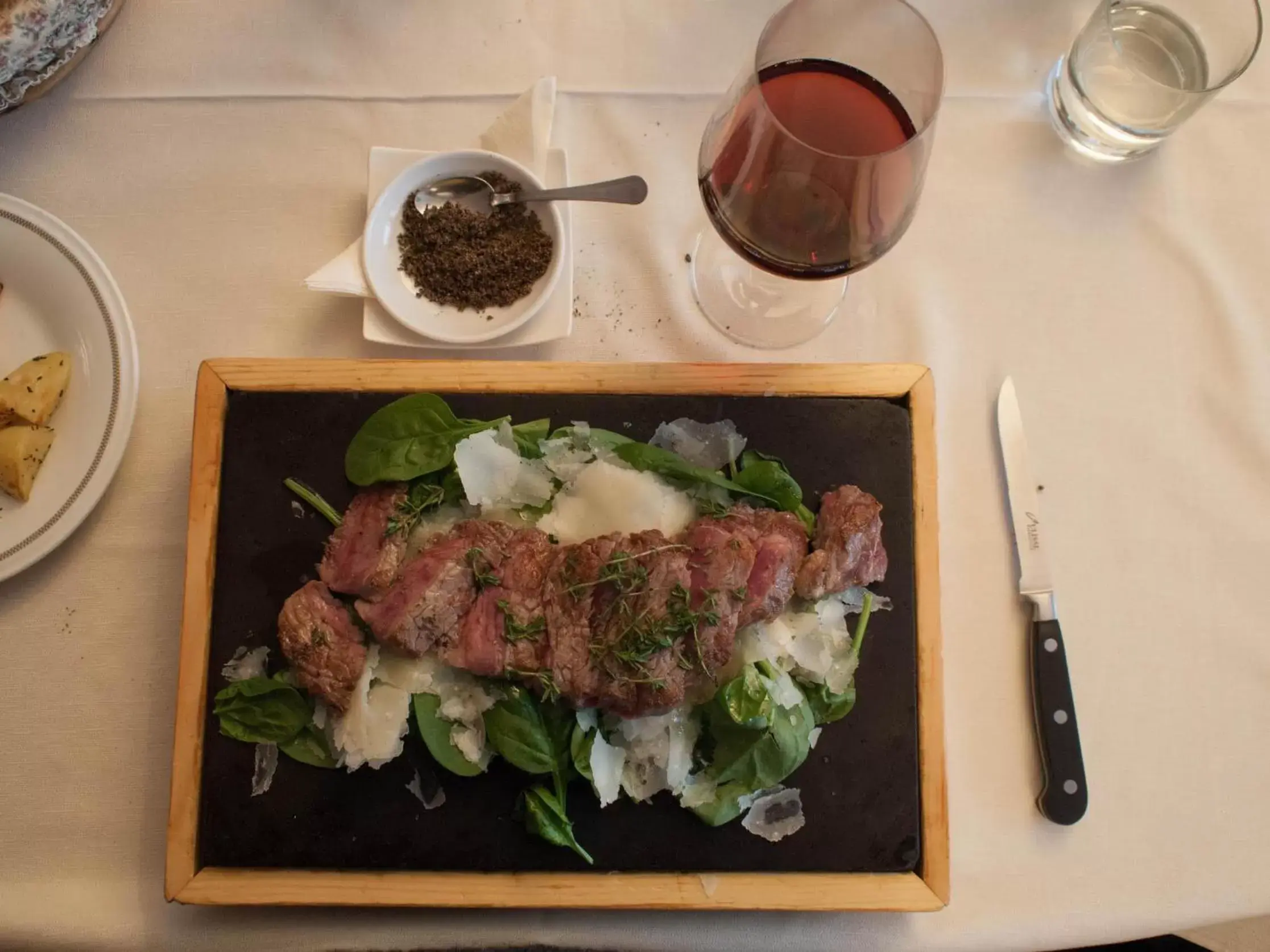 Food close-up in Hotel Sassella