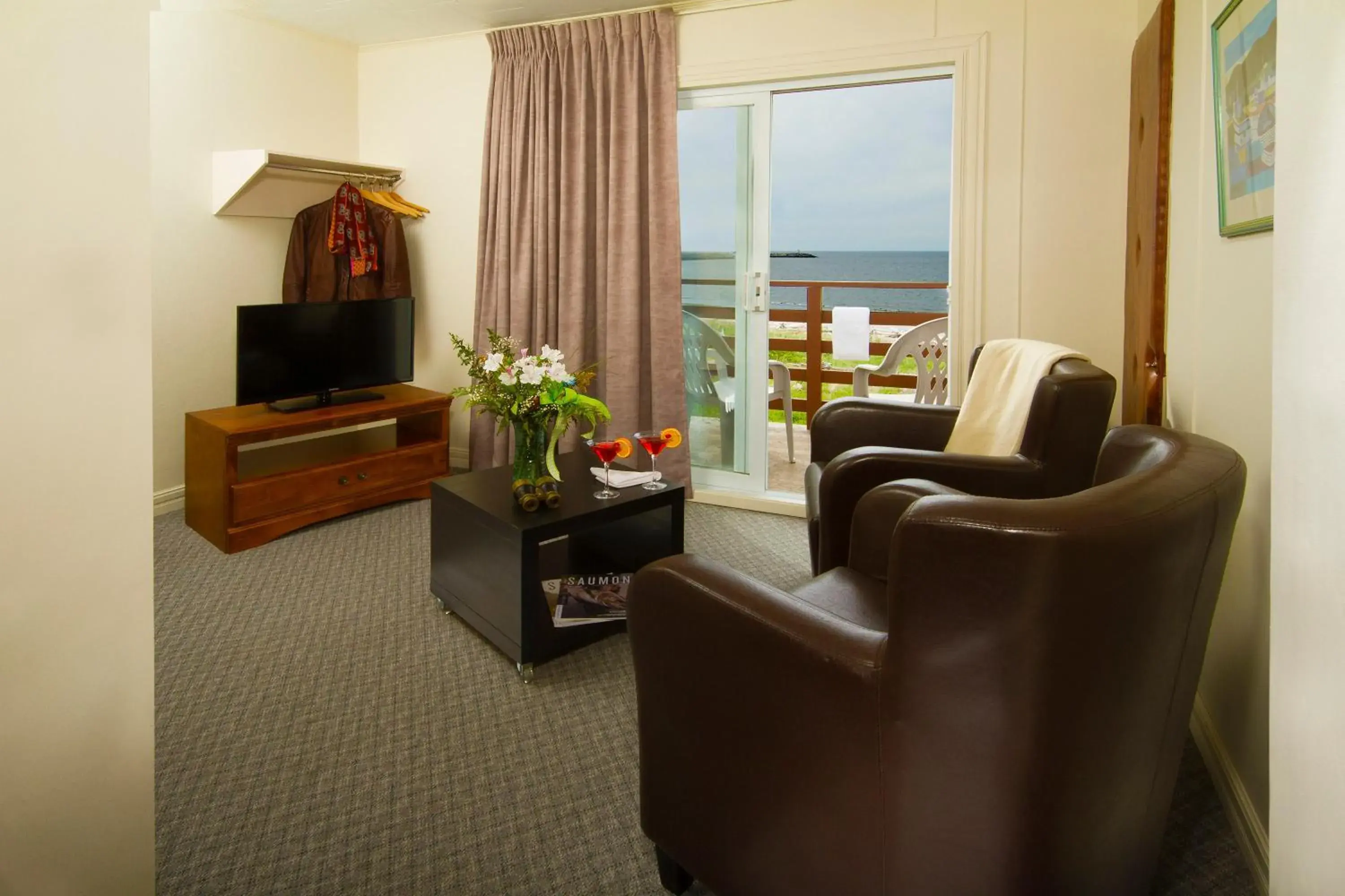 Living room, Seating Area in Hotel Motel Belle Plage