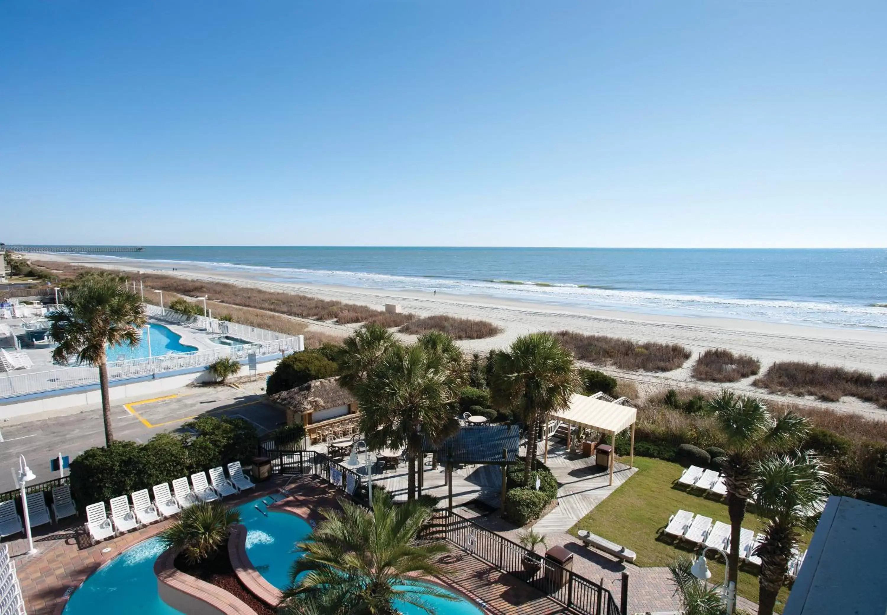 Patio, Pool View in Sea Crest Oceanfront Resort