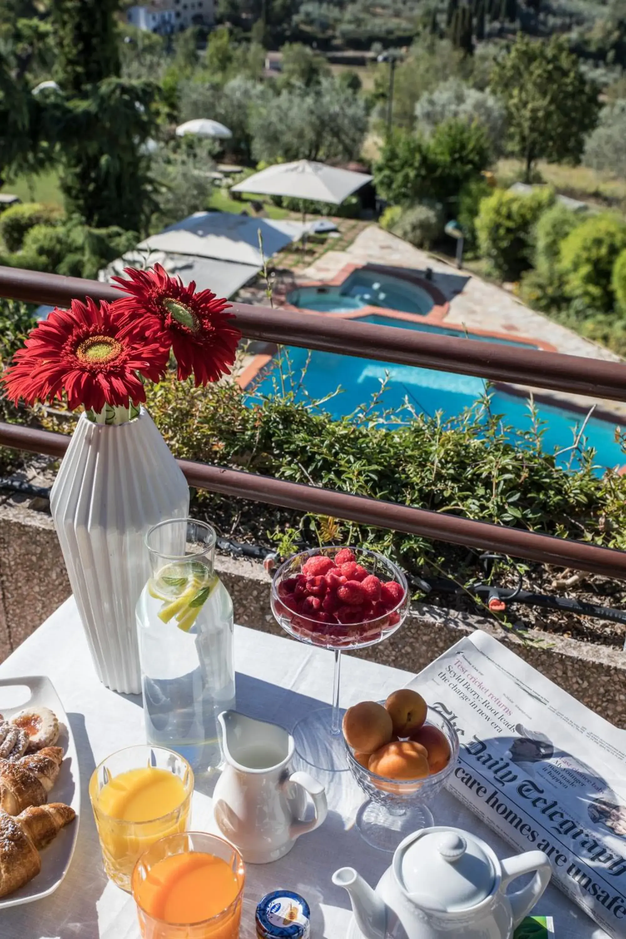 Food, Pool View in Relais Santa Chiara Hotel